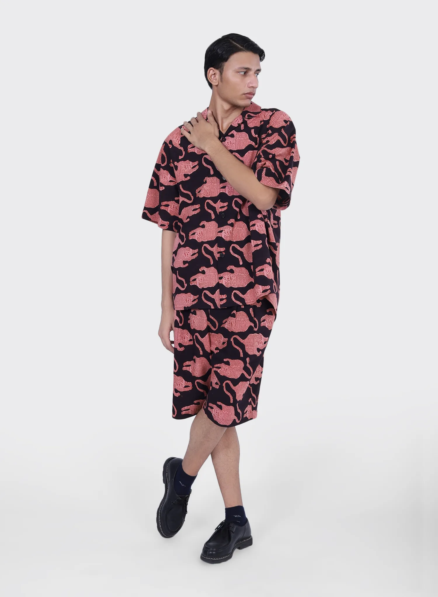 Chintan Block Print Shirt BP69 Coral