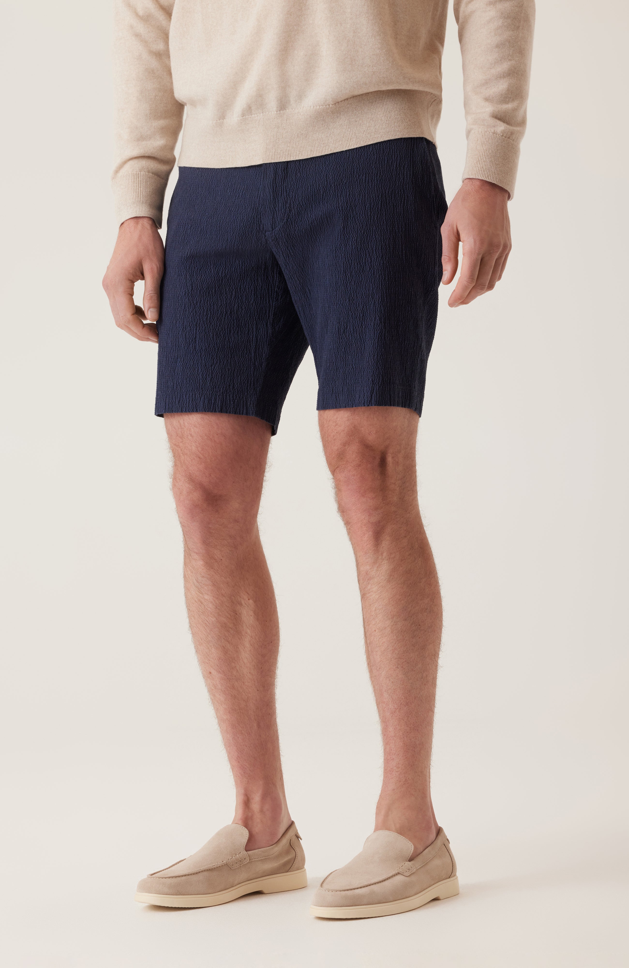 Oasis Bermuda Seersucker Short Indigo Heather