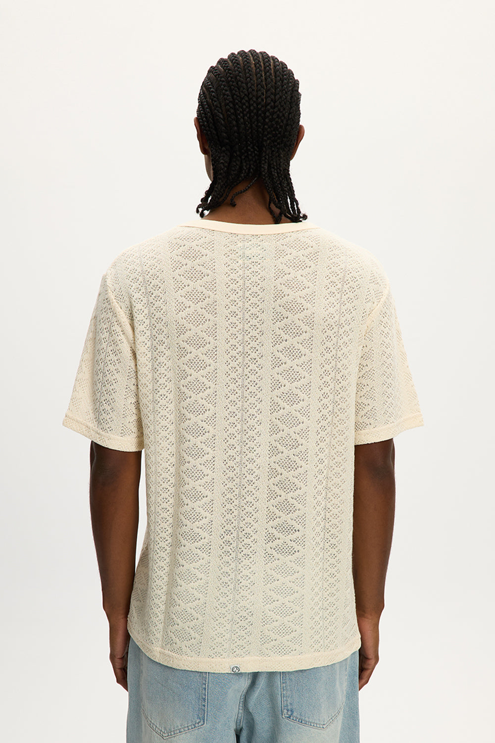 Crochet Jersey Tee Cream