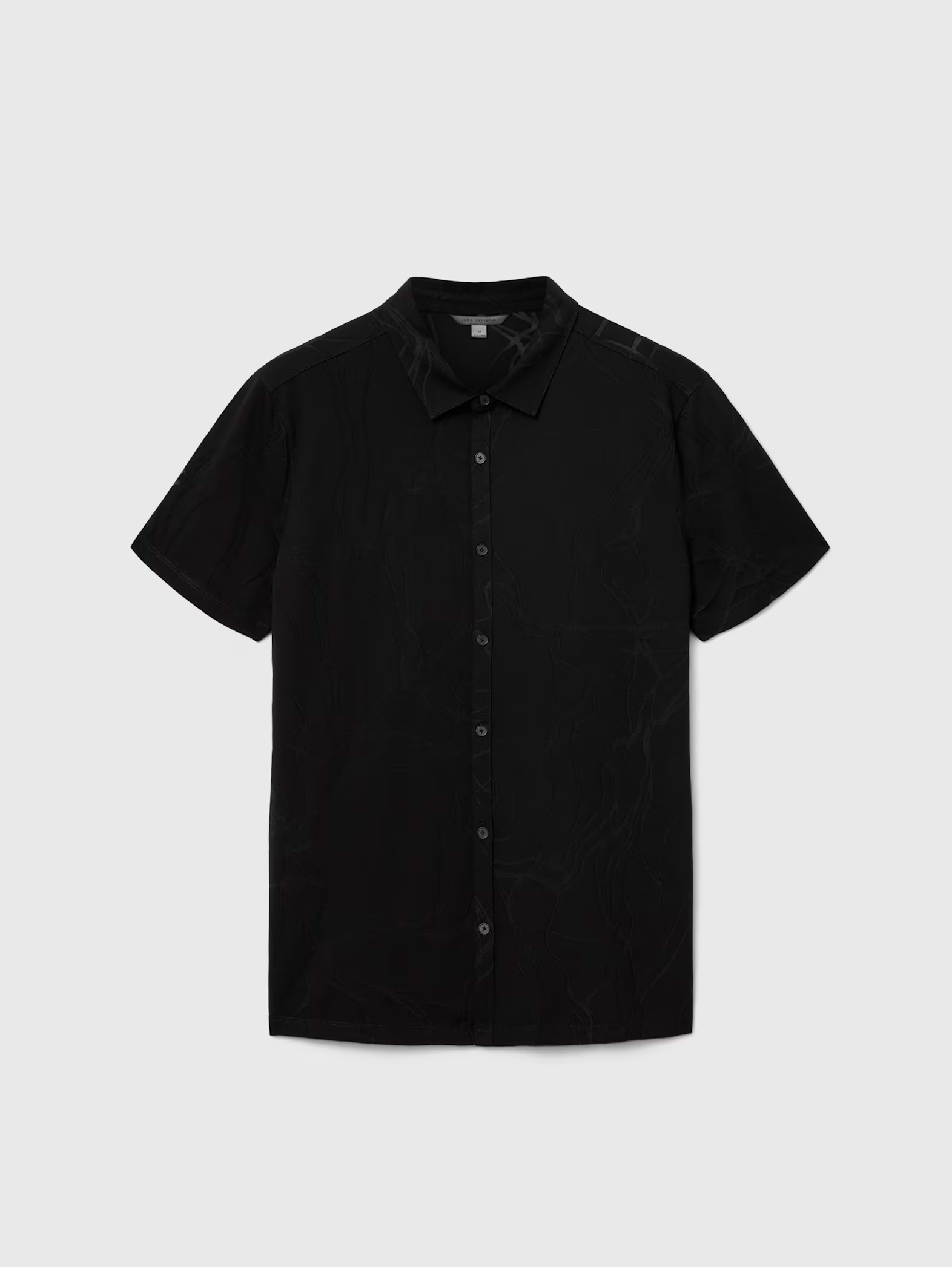 Elio Shirt with Tangled Burnout Lines Black