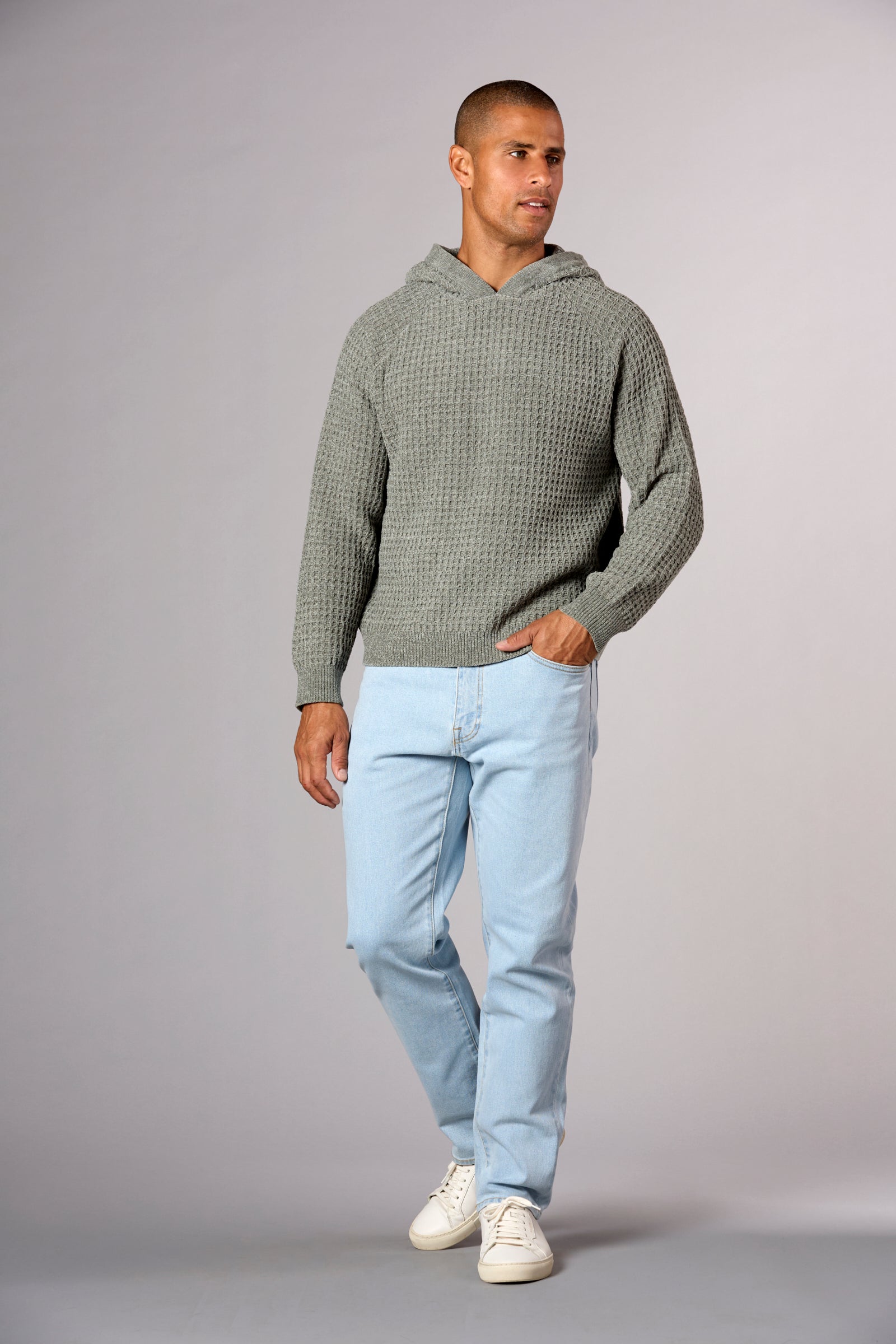 Chenille Hoodie Moss