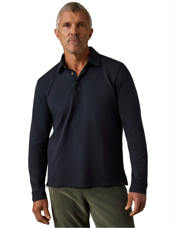 Field Knit Polo Ridge Black