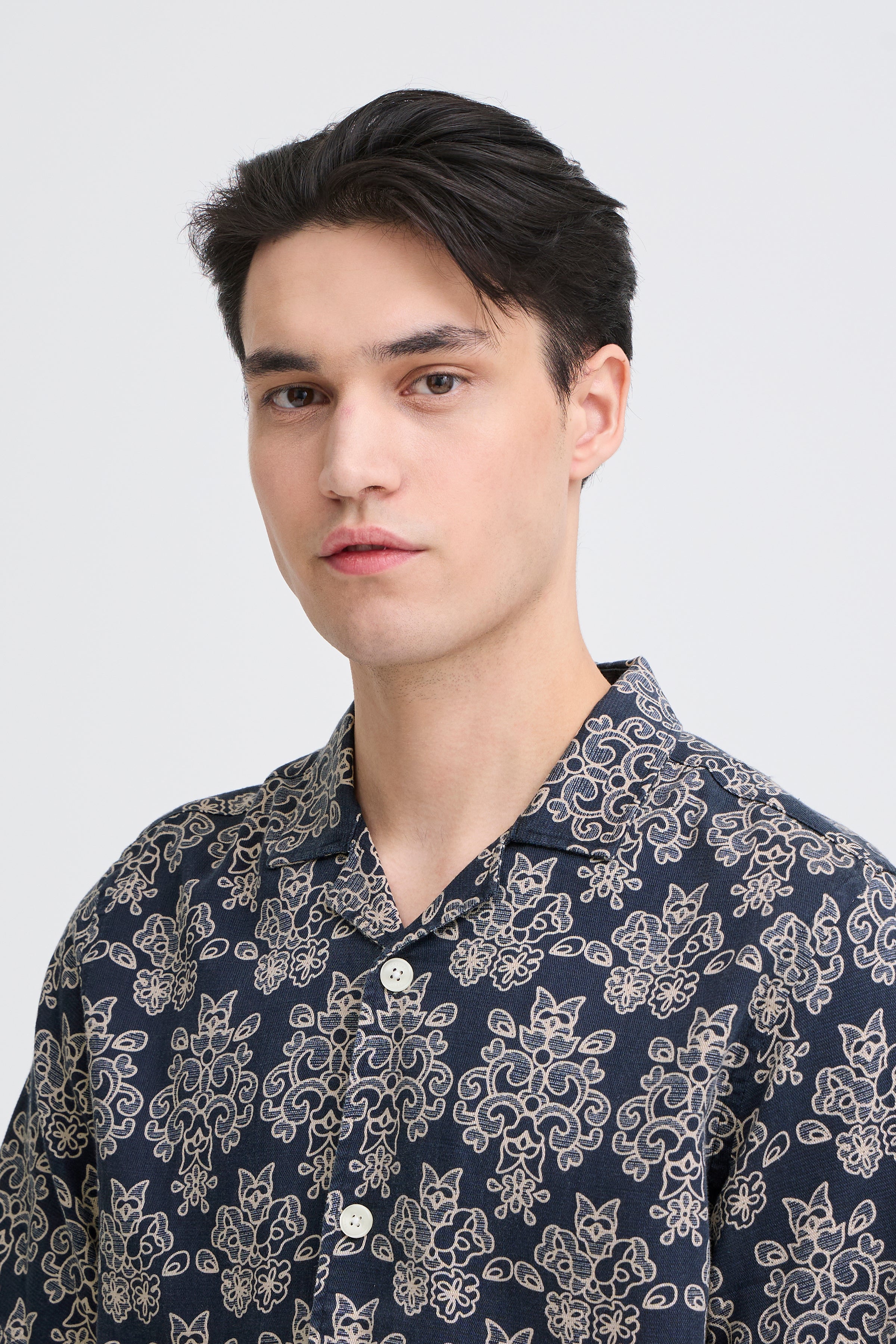 Lindahl AOP Resort Shirt Navy Blazer