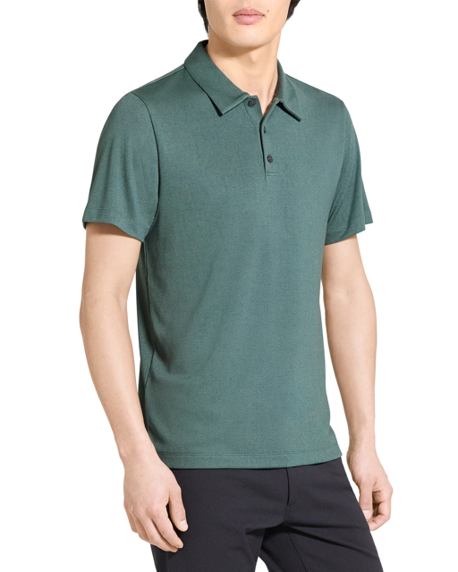 Bron Polo Shirt in Anemone Modal Jersey Light Pine Grove