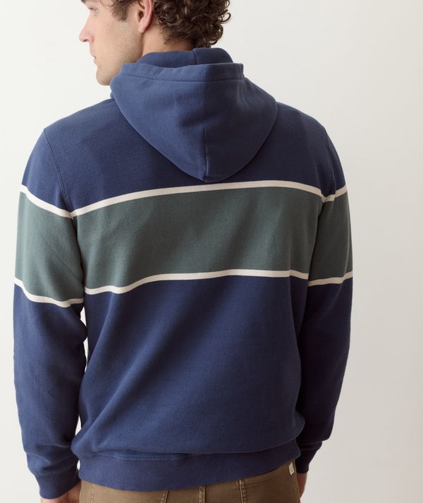 Relaxed Cloud 9 Fleece Hoodie Mood Indigo Colorblock