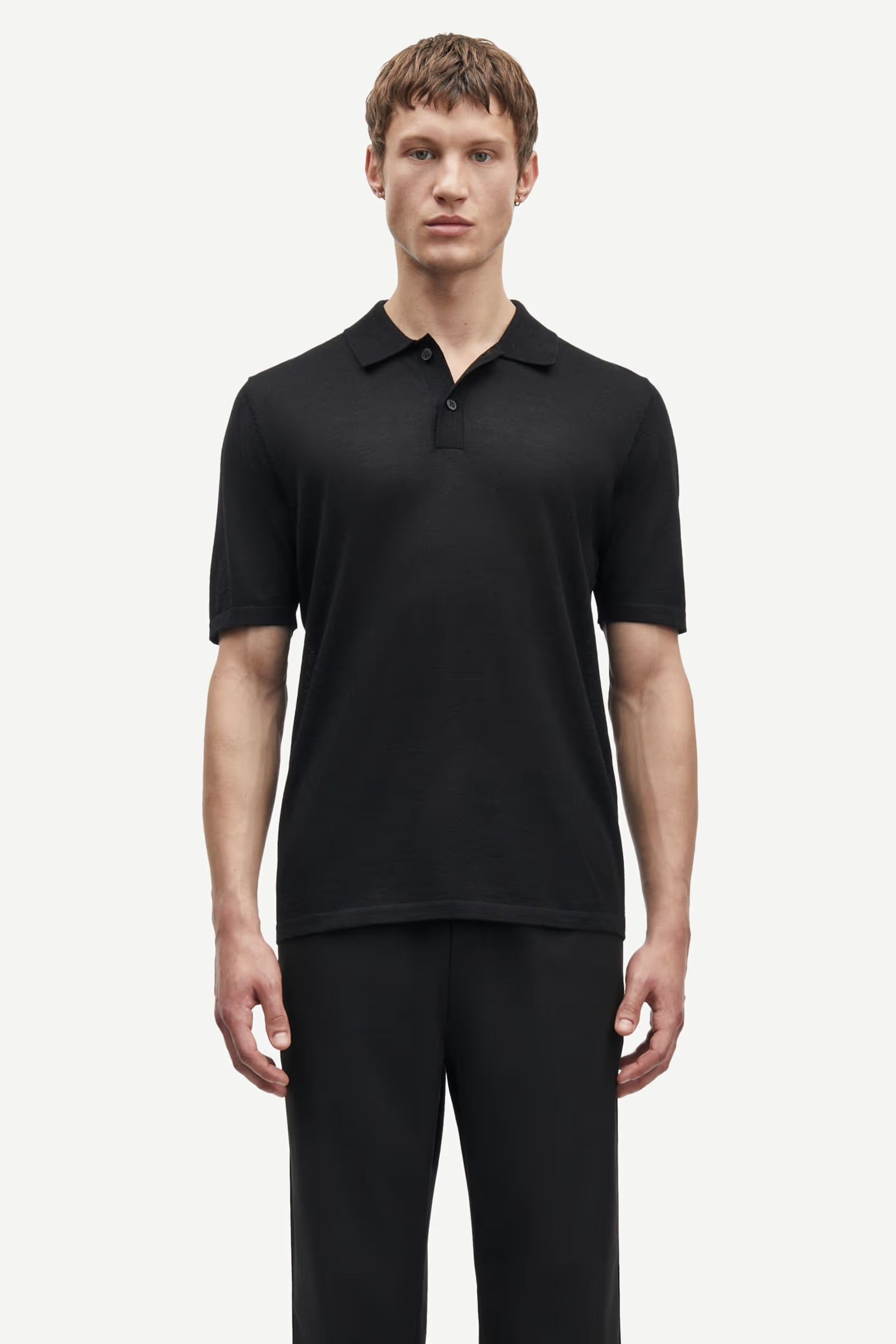 Sarowan Knit Polo Black
