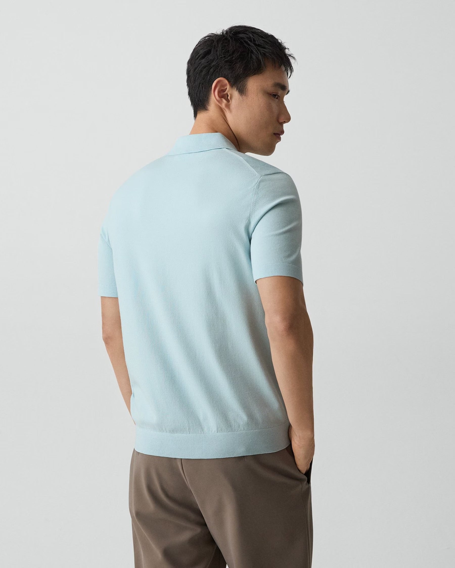 Soris Polo in Light Bilen Light Ocean Air