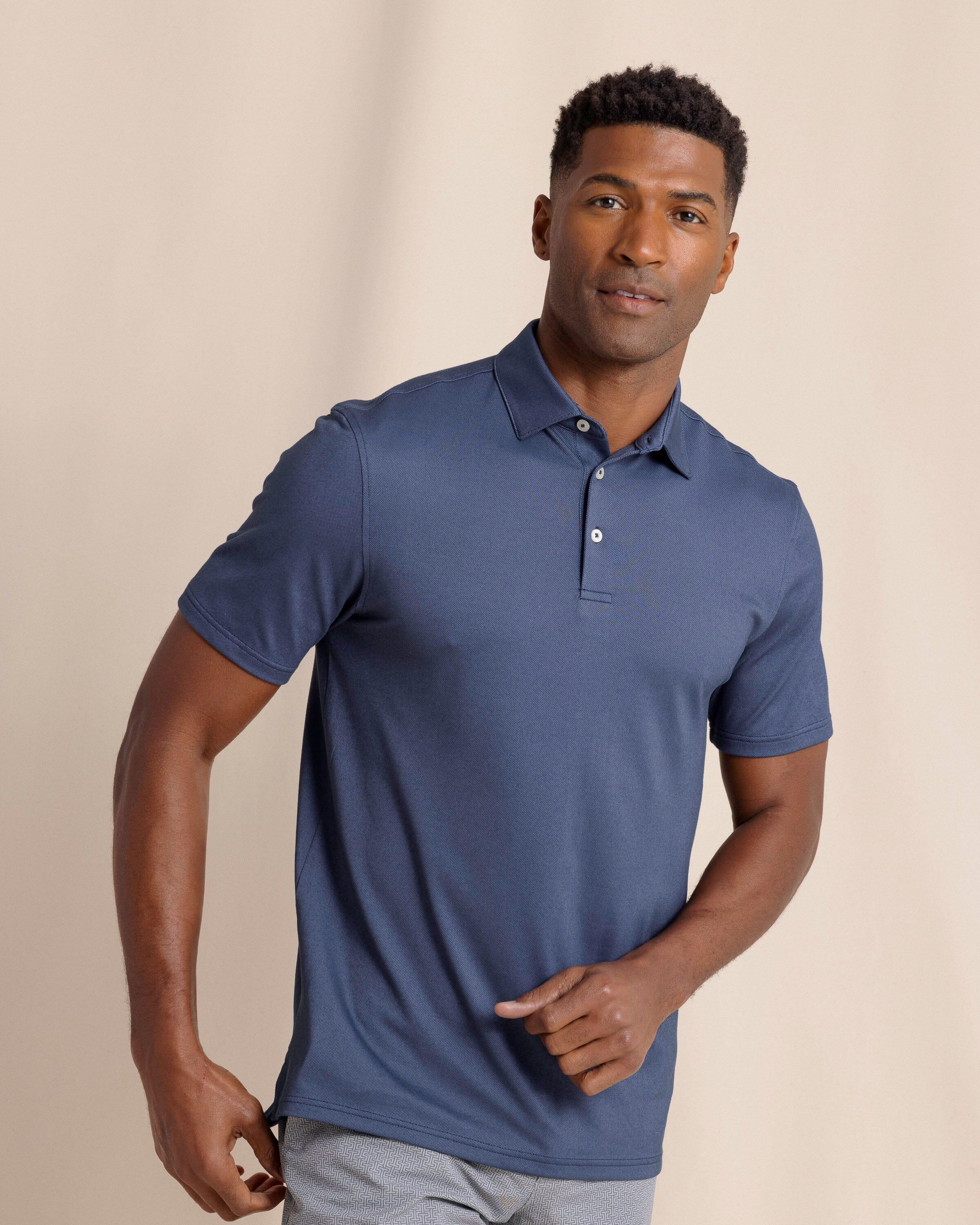 Belfair Perf Polo Light Indigo
