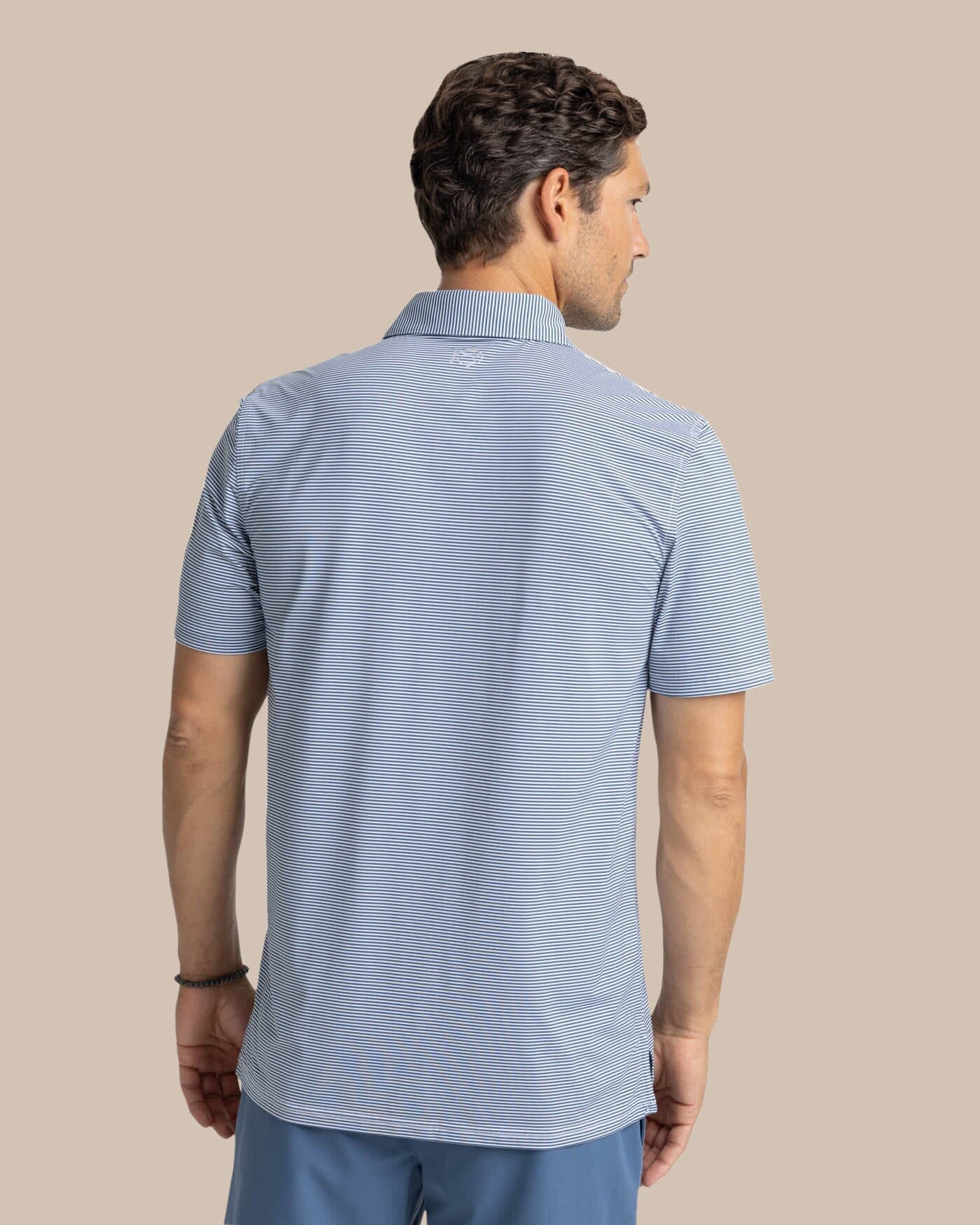 Brrreeze Meadowbrook Stripe Polo Aged Denim