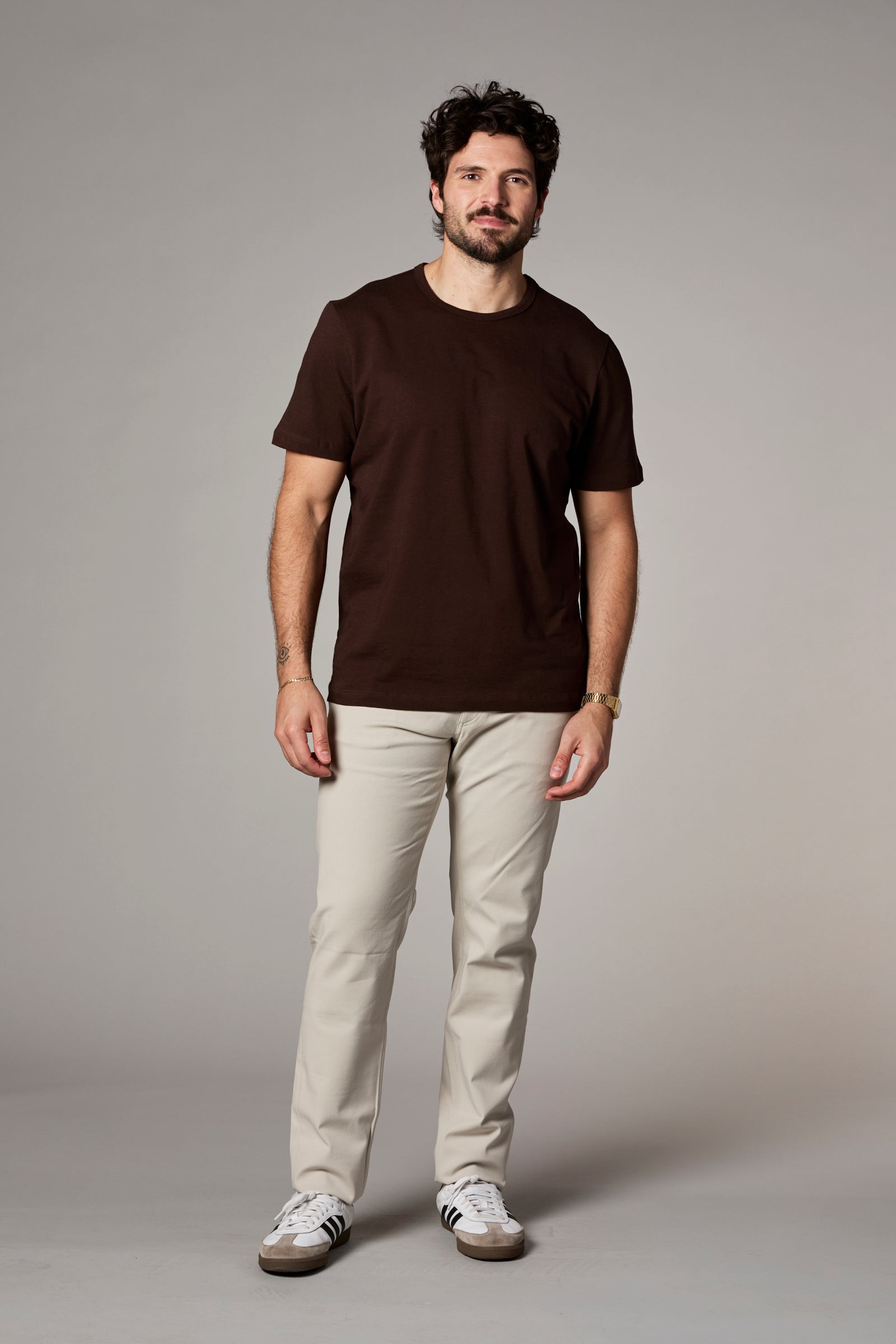 The Rick Crewneck Tee Chocolate Brown