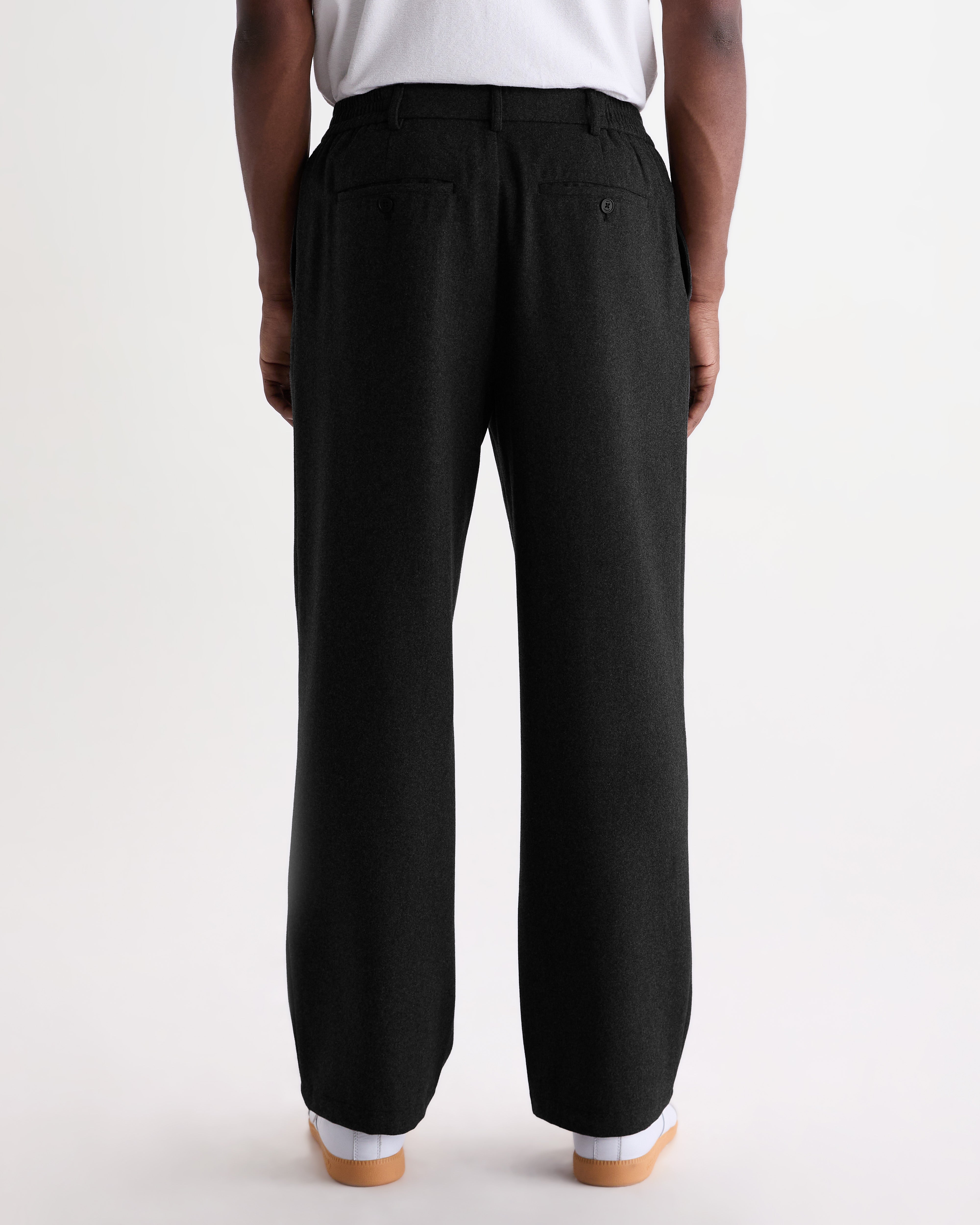 Malham Trouser in Wool Blend Dark Grey