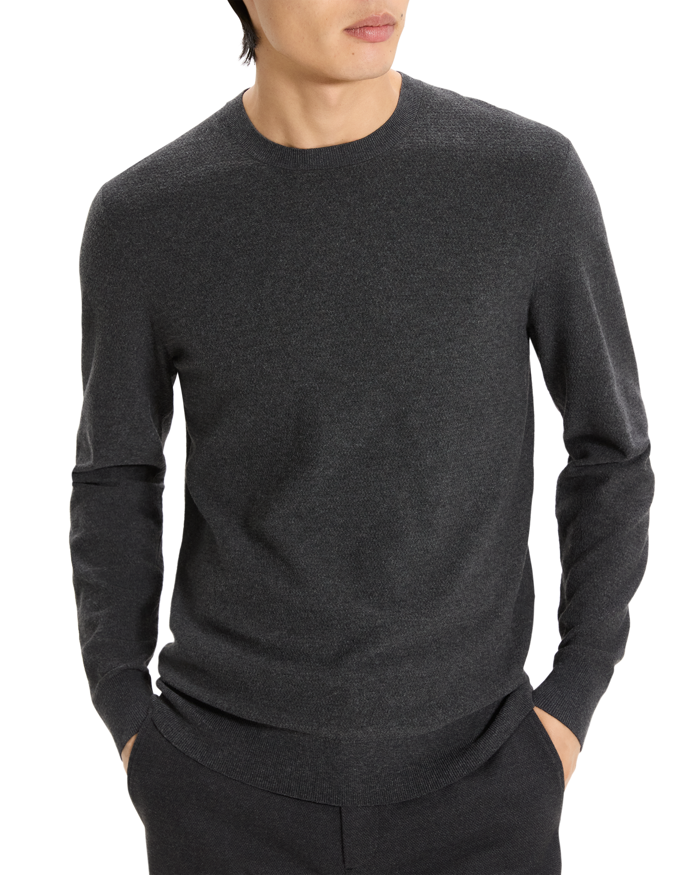 Riland Light Bilen Crewneck Sweater Charcoal Melange