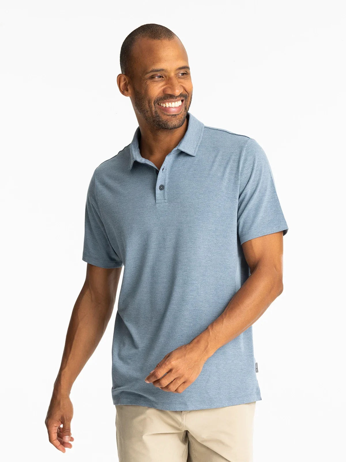 Bamboo Flex Polo II Heather Deepwater