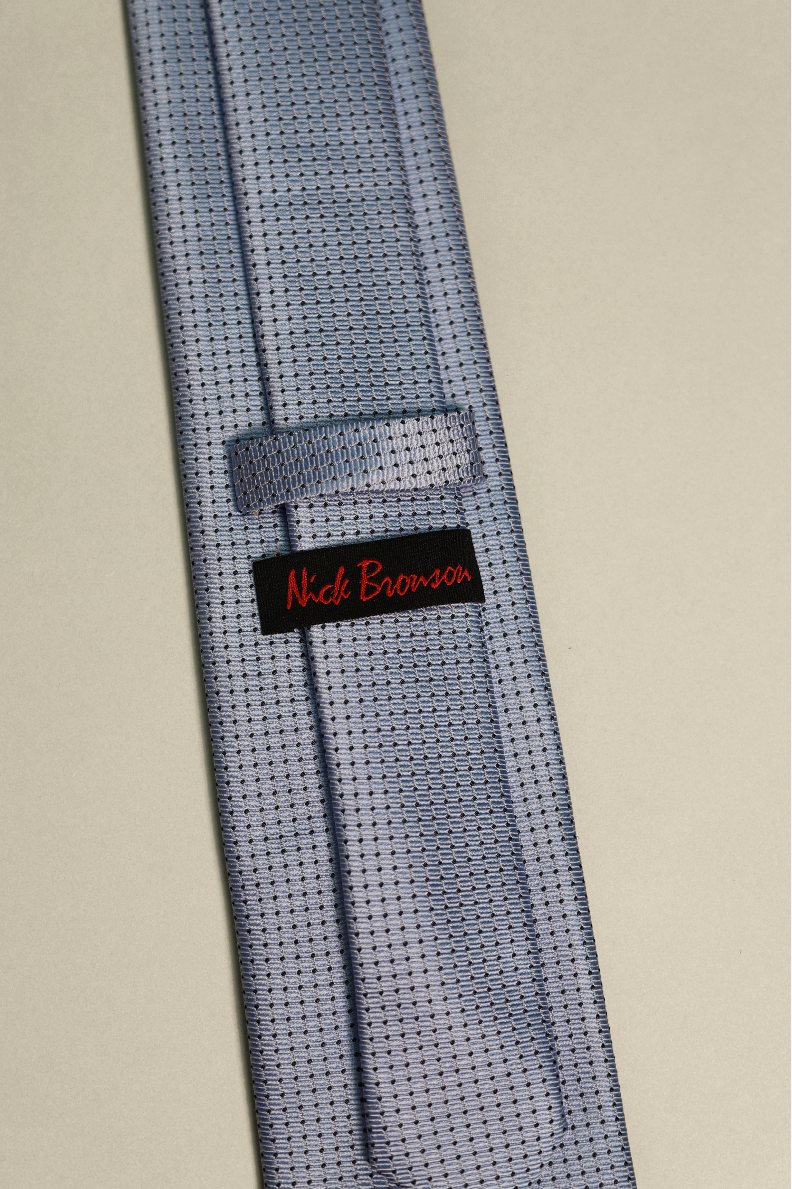 Blue Silk Woven Geo Tie