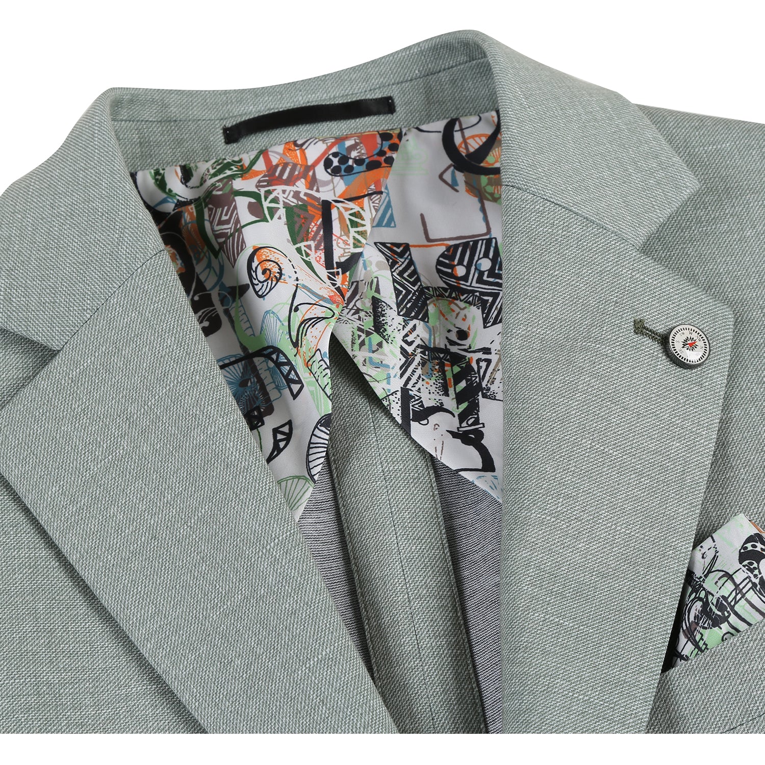 Heathered Stretch Knit Blazer Green