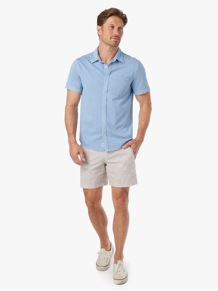 The Saltaire Short Sleeve Shirt Light Blue