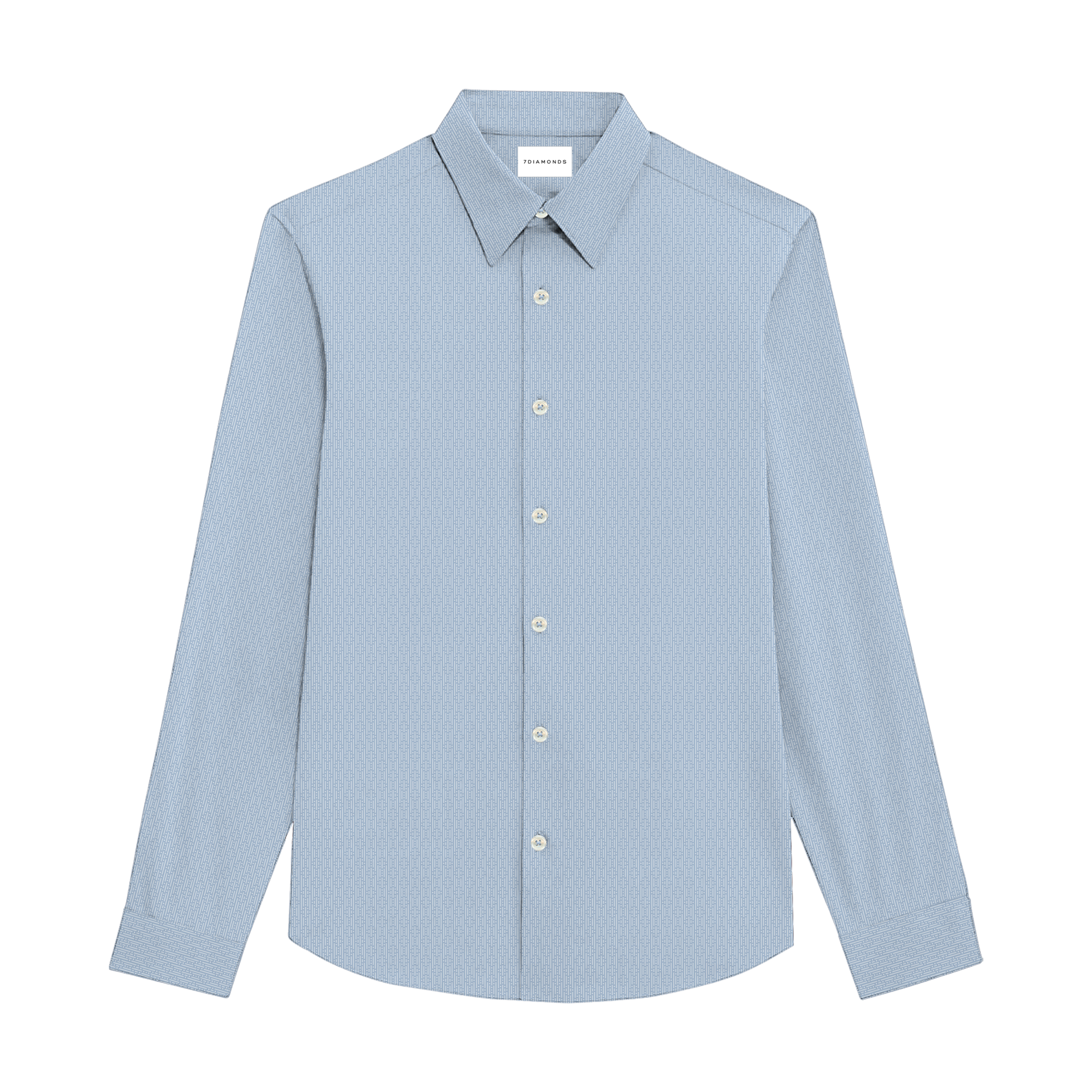 Column Long Sleeve Shirt Light Blue