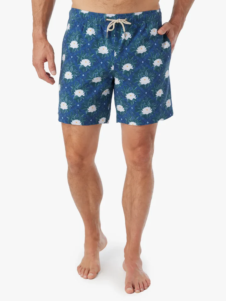 The Bayberry Trunk (WL) Navy White Lotus WL