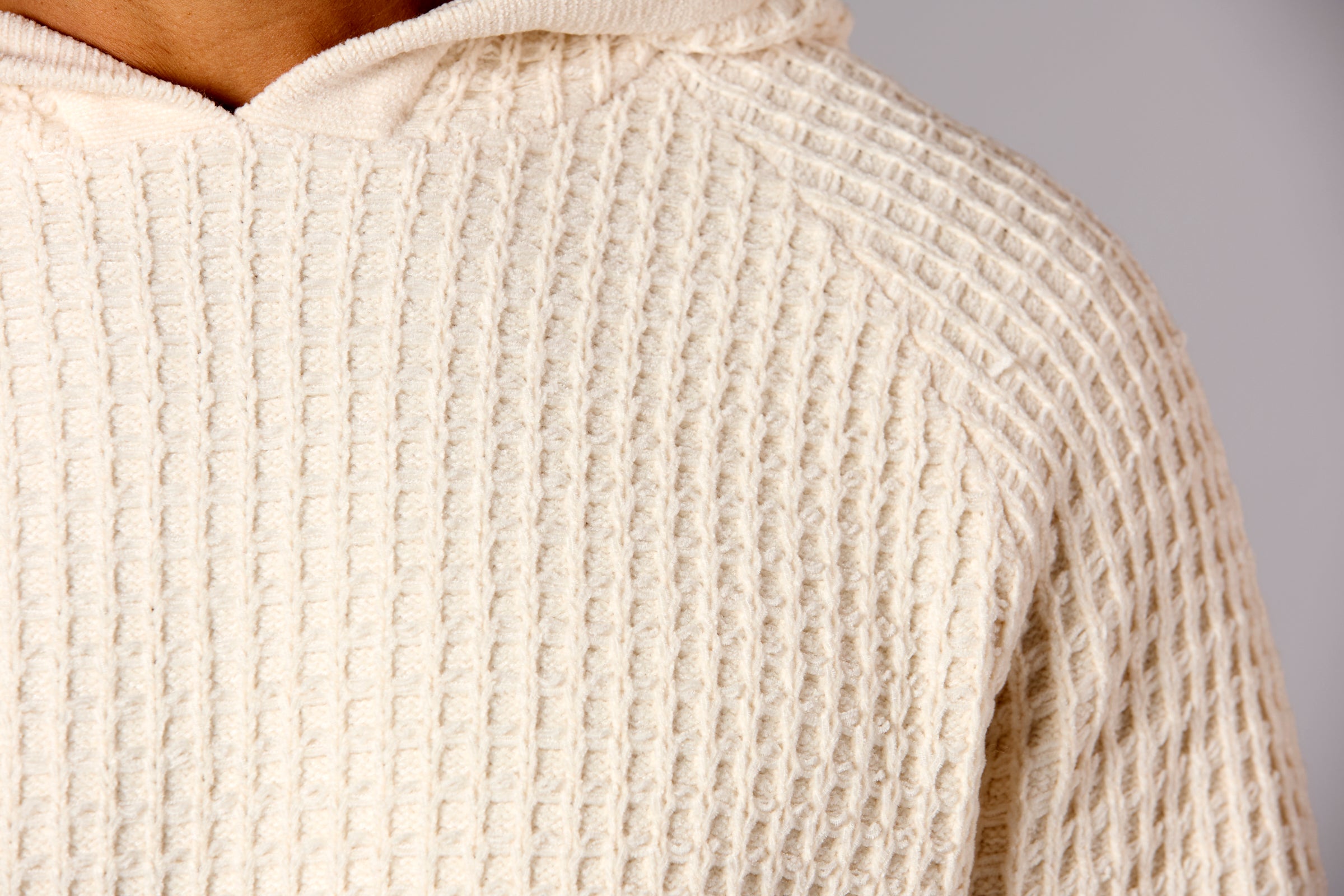 Chenille Hoodie Ivory