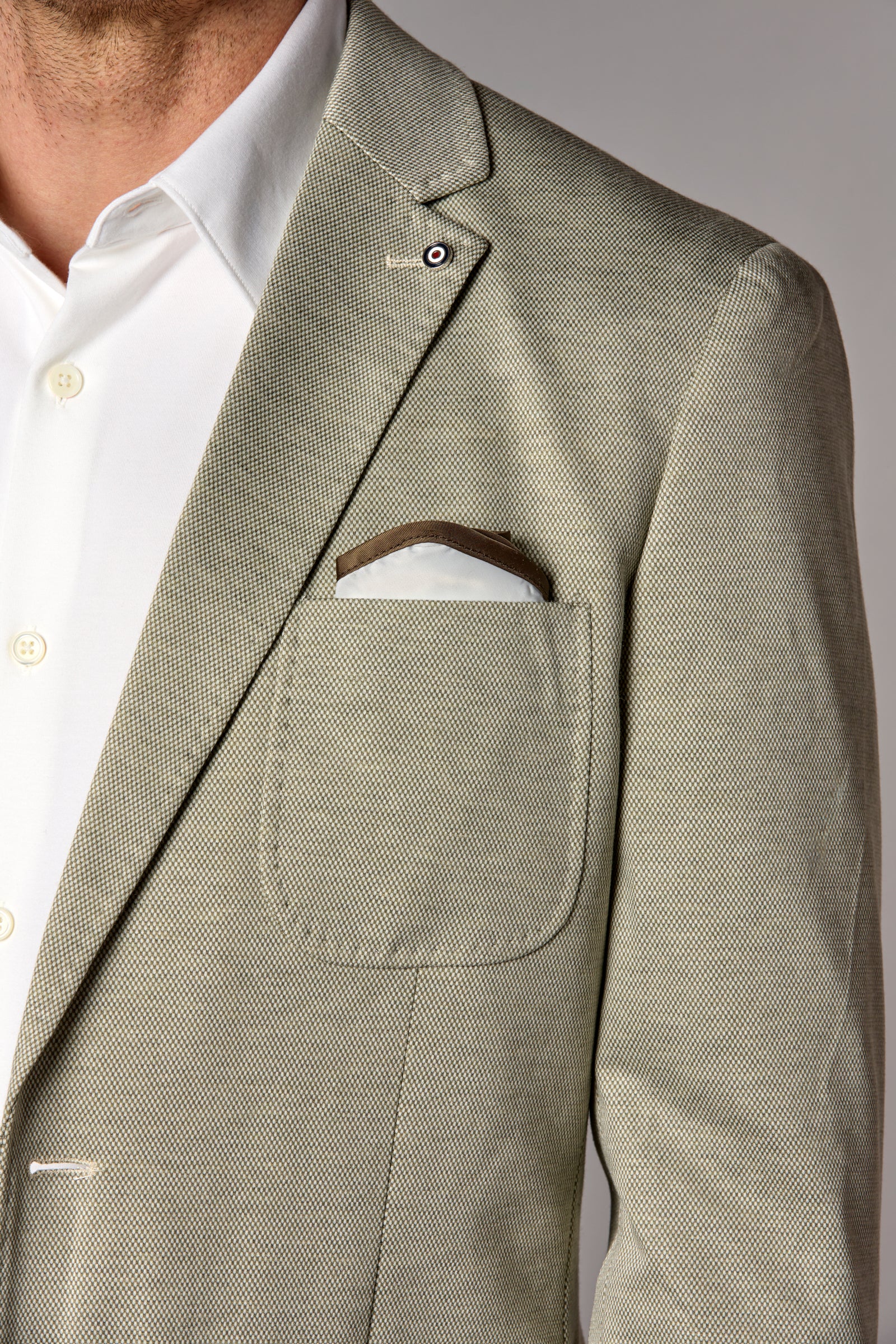 Knit Patch Pocket Blazer Green