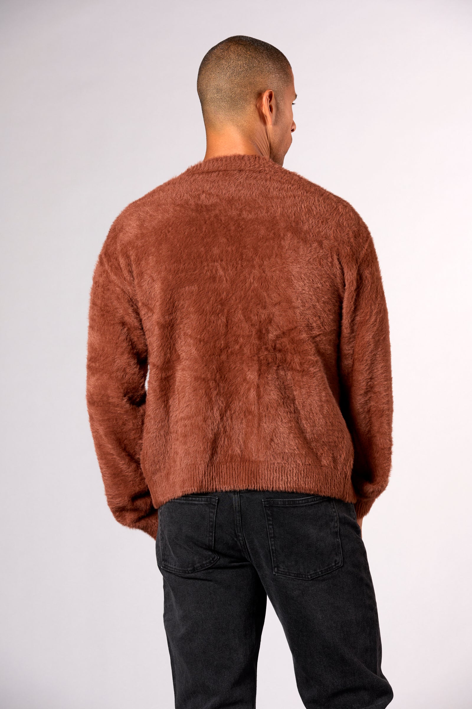 Eyelash Cardigan Chocolate