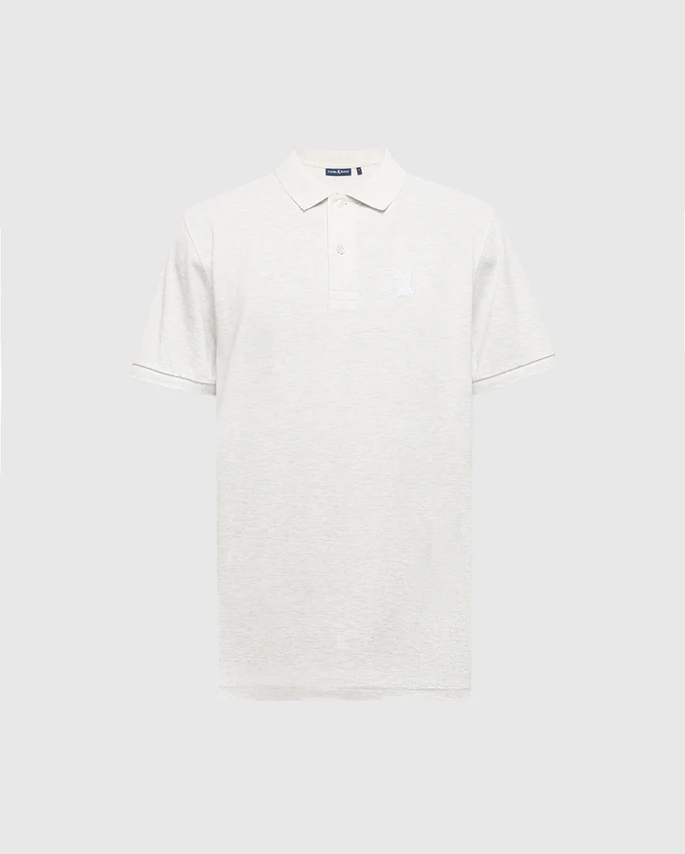 James Pique Polo Ecru Heather