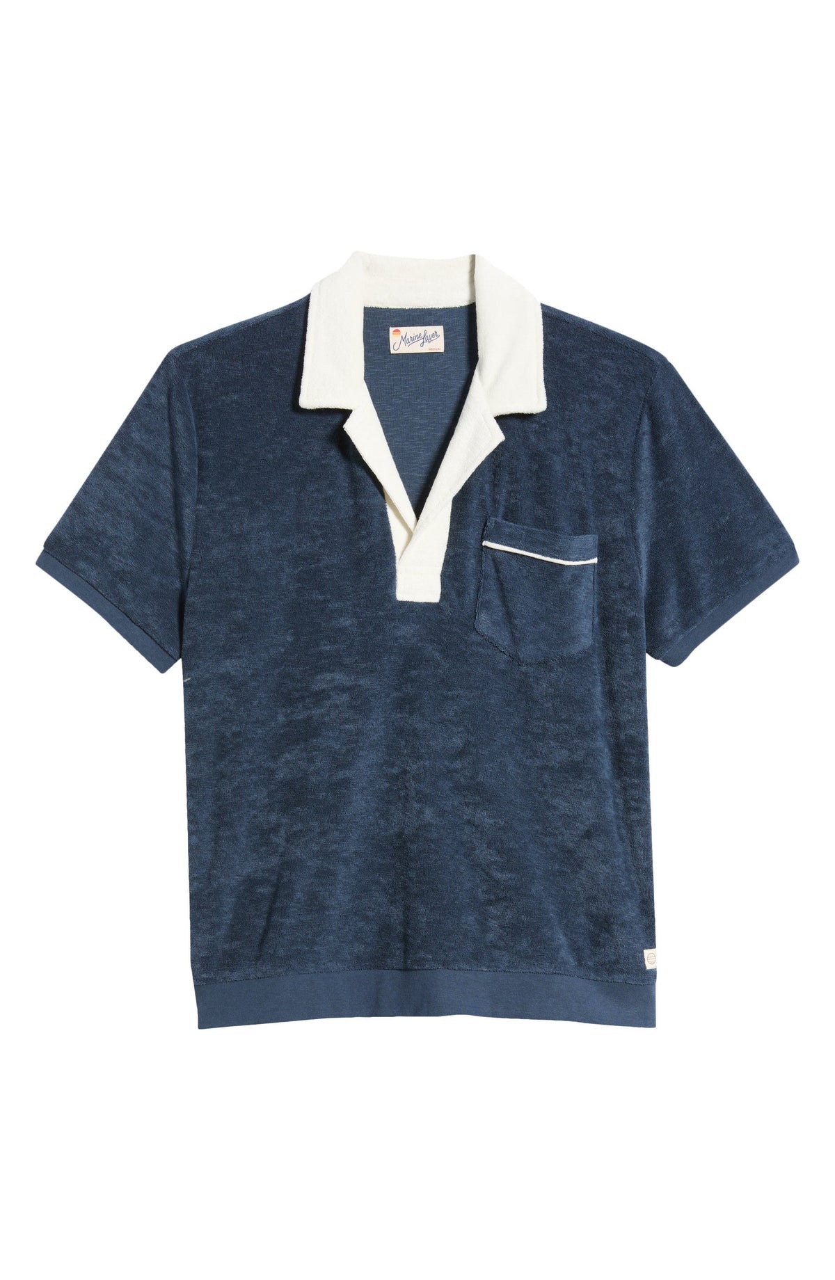 Emilio Vintage Terry Polo Navy/White
