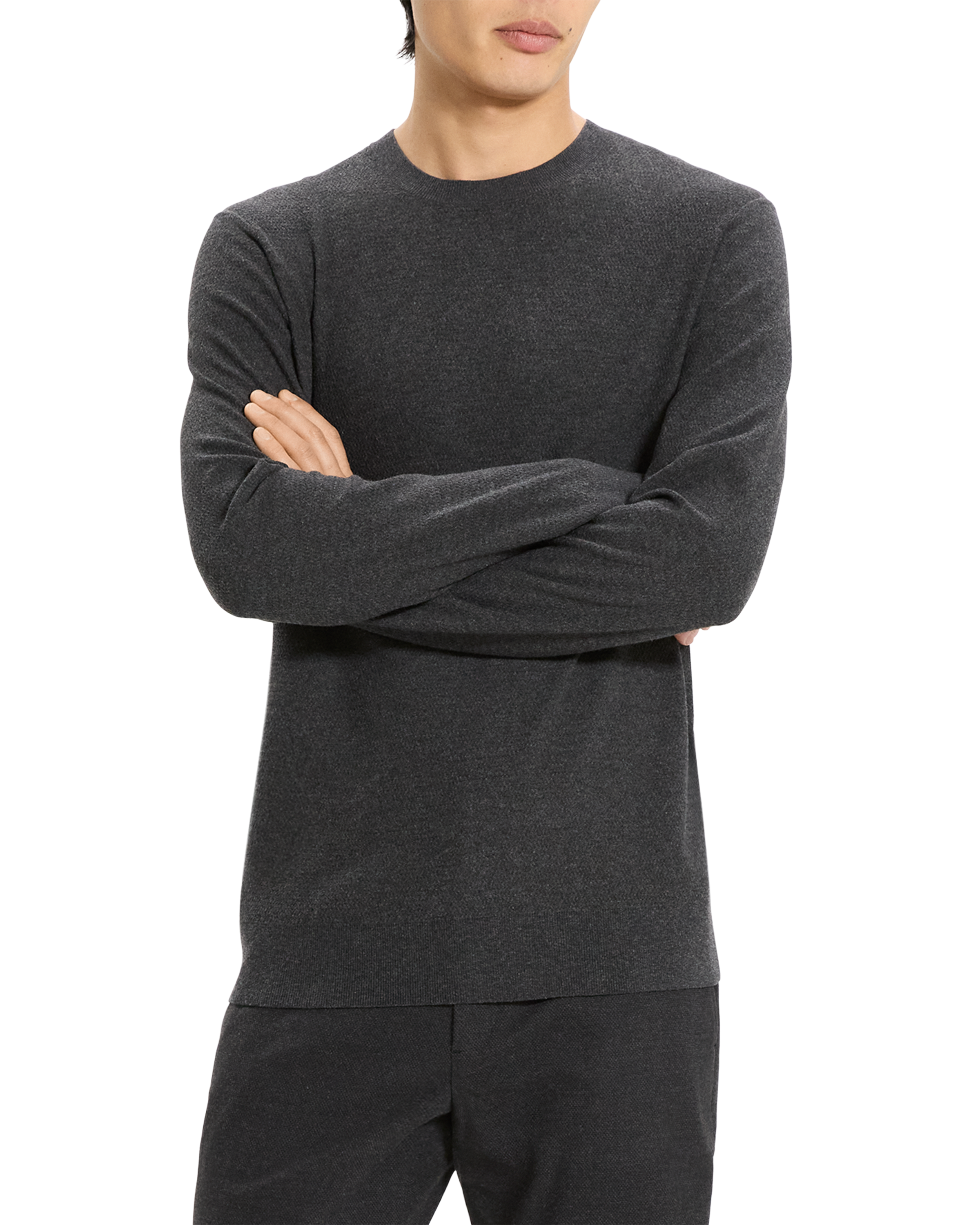 Riland Light Bilen Crewneck Sweater Charcoal Melange