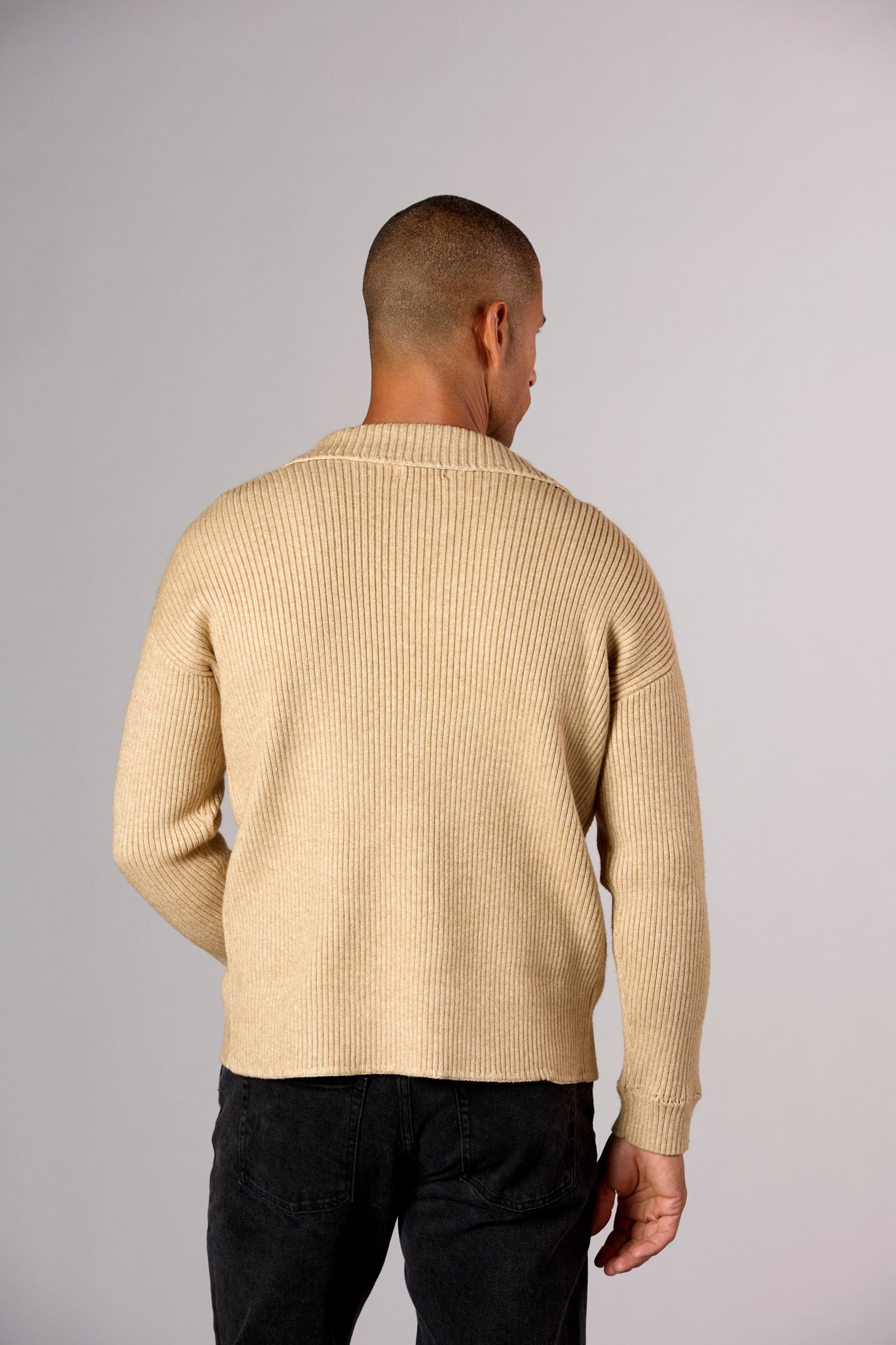 Whipstitch Sweater Jacket Wheat