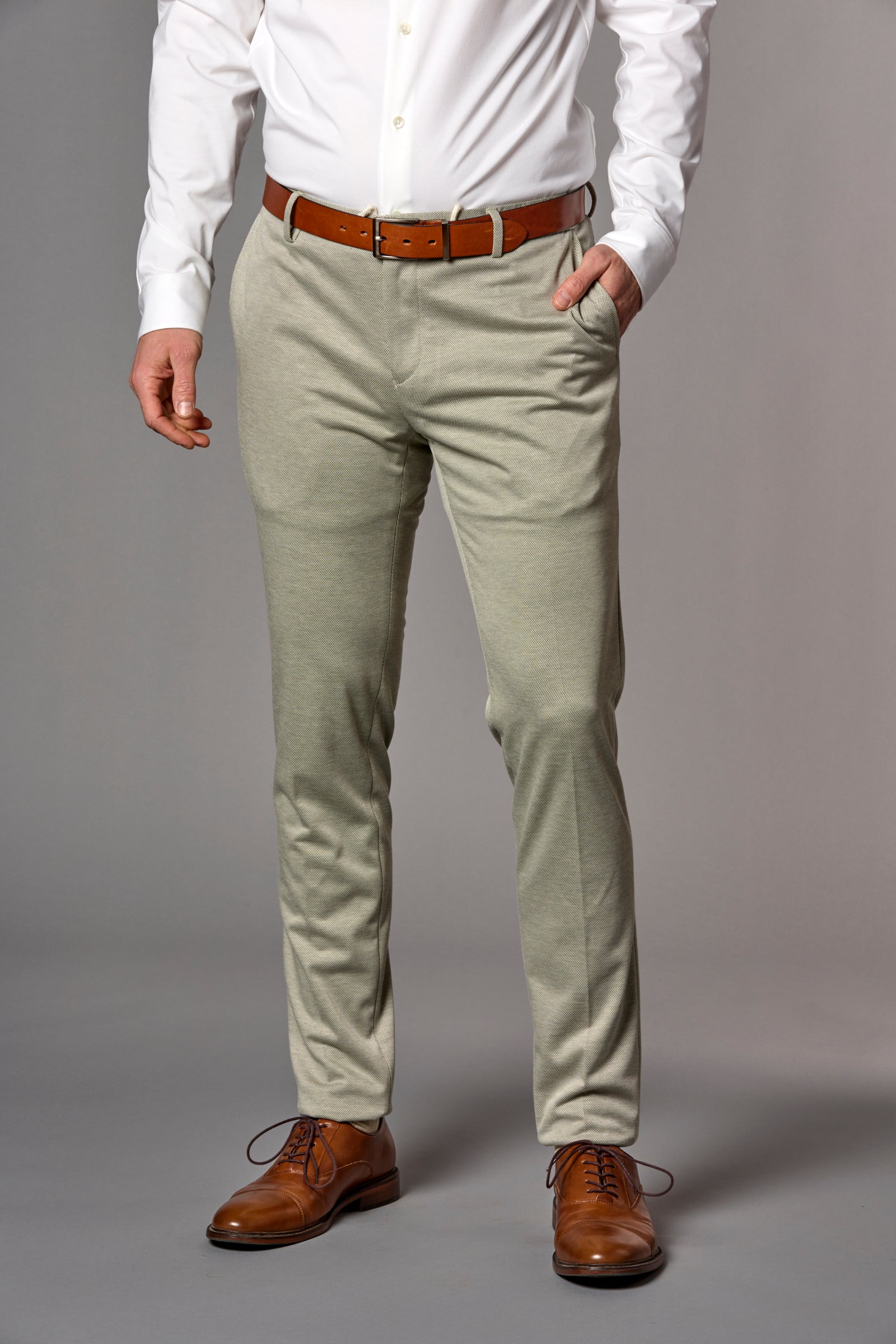 Stretch Knit Slim Pant Green