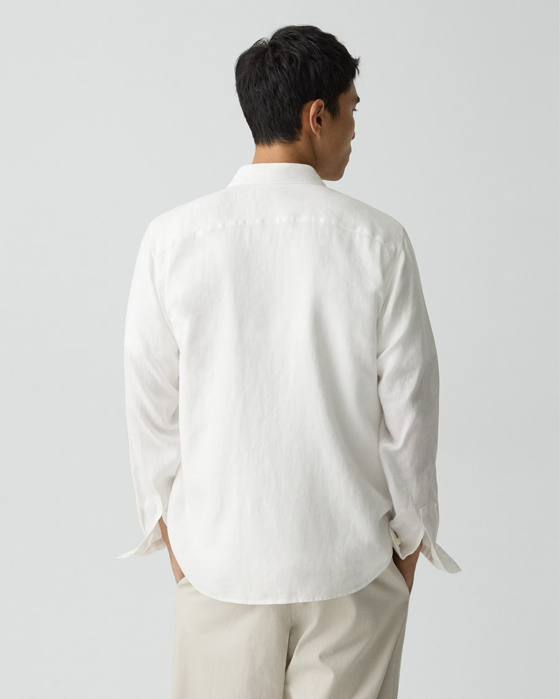 Irving Relaxed Long Sleeve Shirt White
