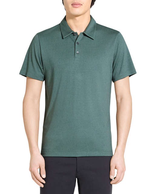 Bron Polo Shirt in Anemone Modal Jersey Light Pine Grove