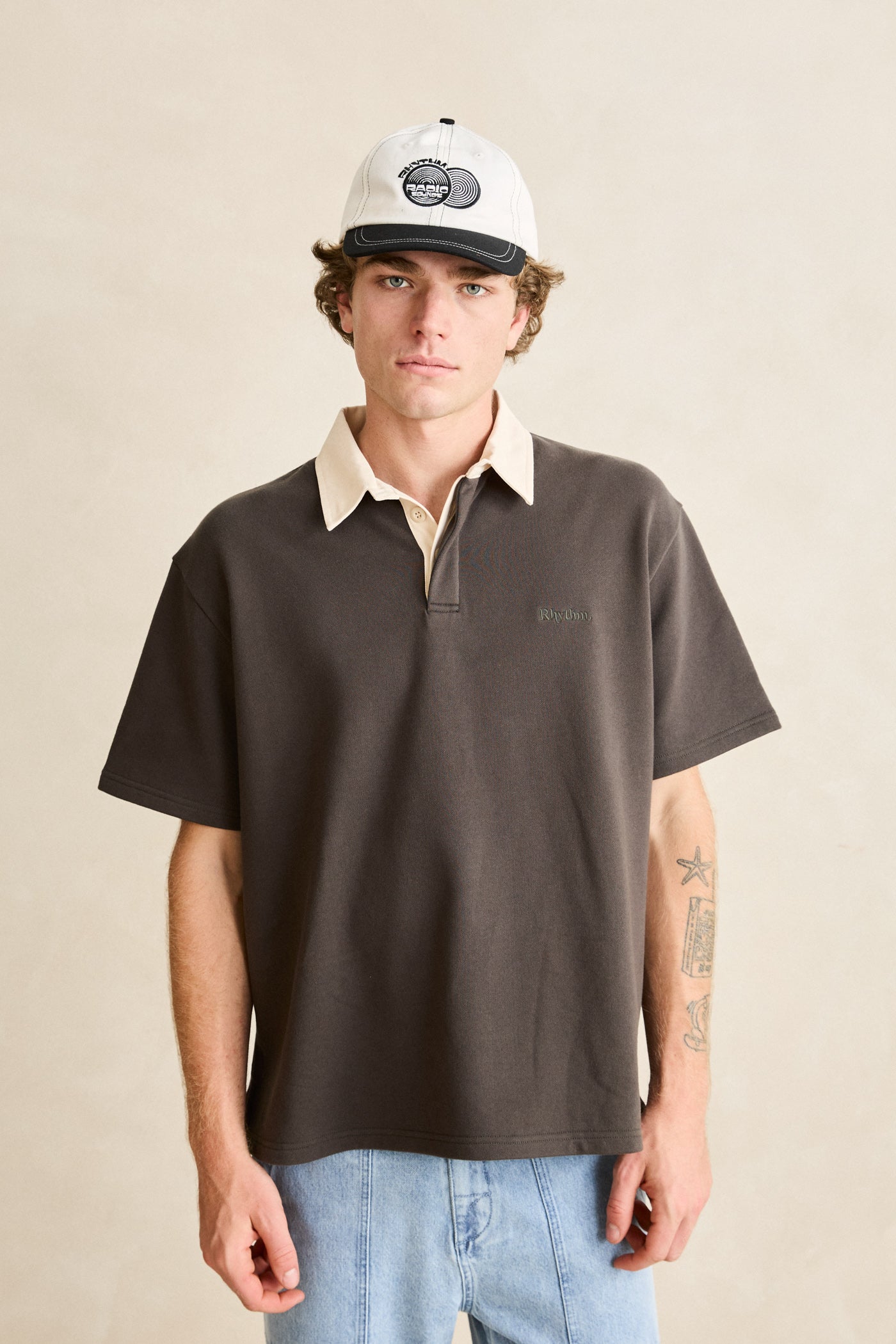Koa SS Rugby Polo Charcoal