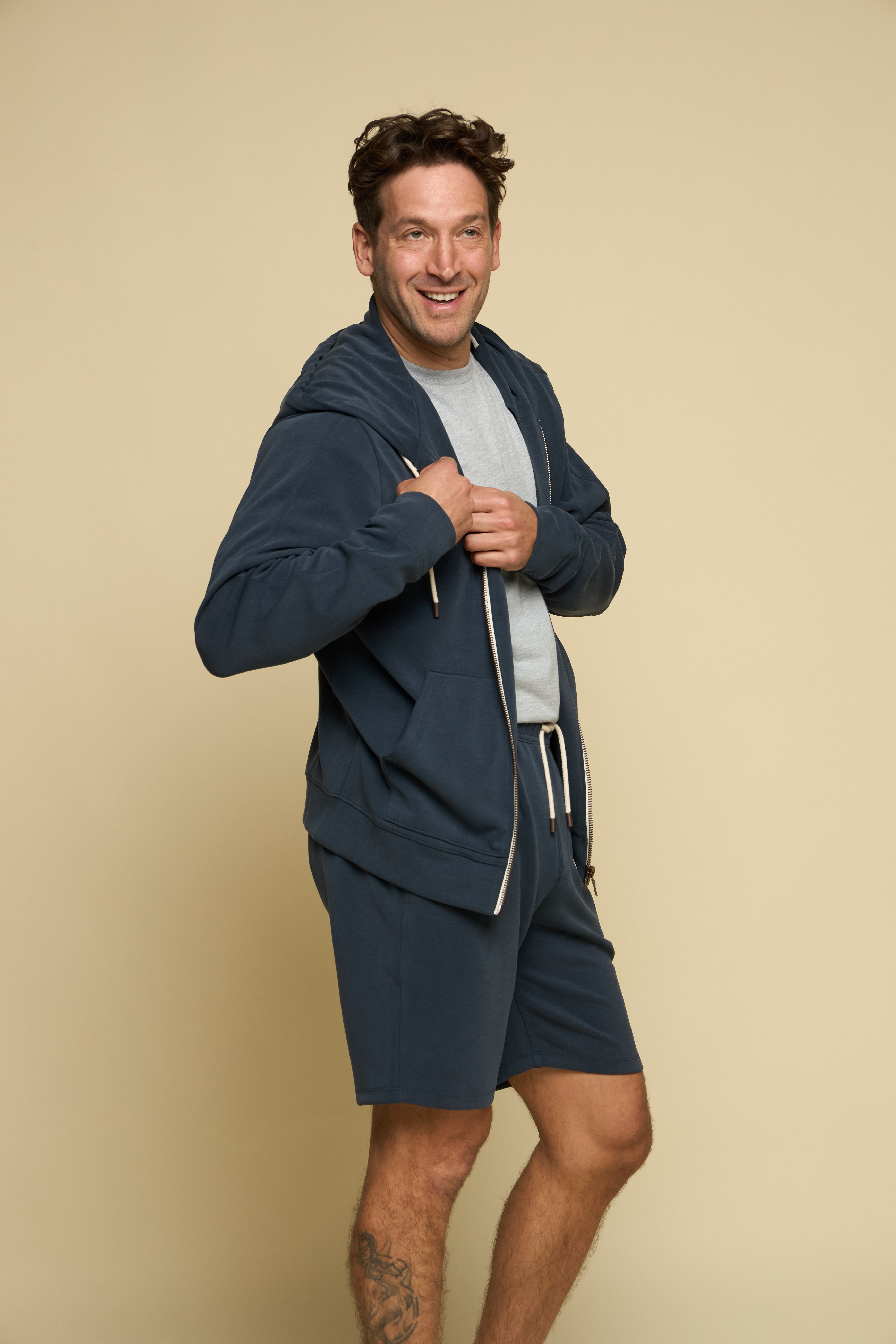 Later On Full Zip Indigo Night