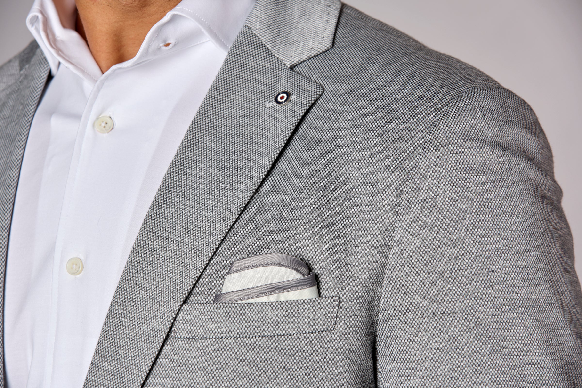 Stretch Knit Patch Pocket Blazer Anthracite