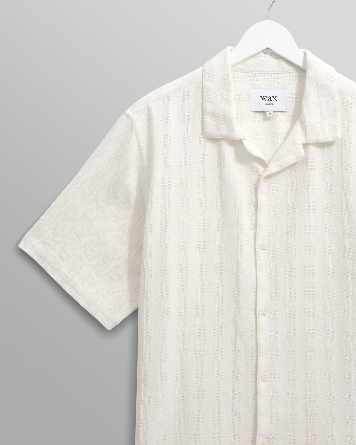 Didcot Open Weave Shirt Ecru Grid