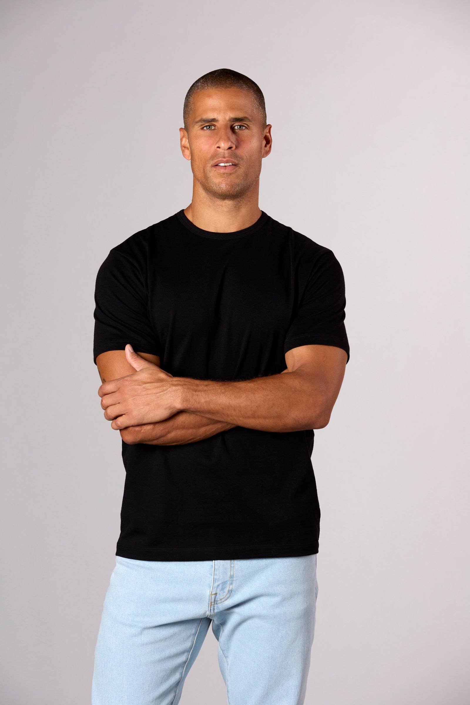The Hudson Crew Tee in Heavy Cotton Jersey Black