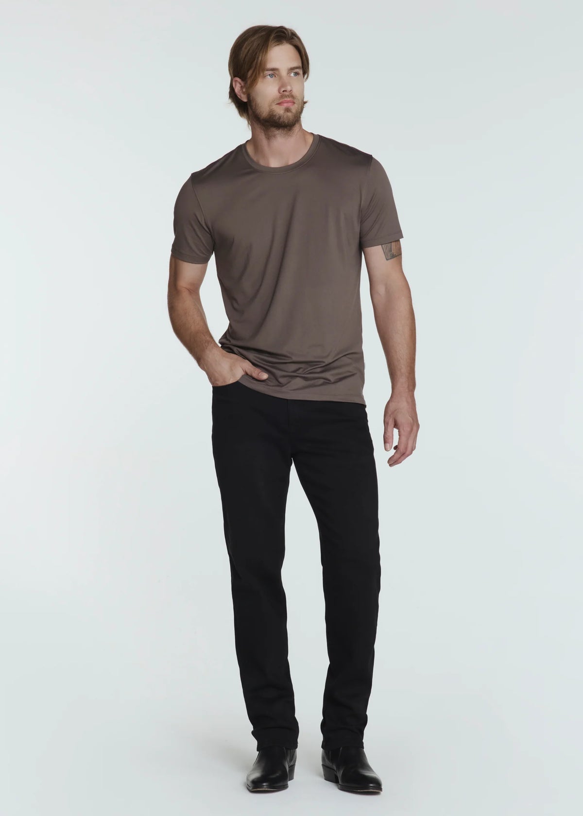 Core Crew Neck Tee Dark Taupe
