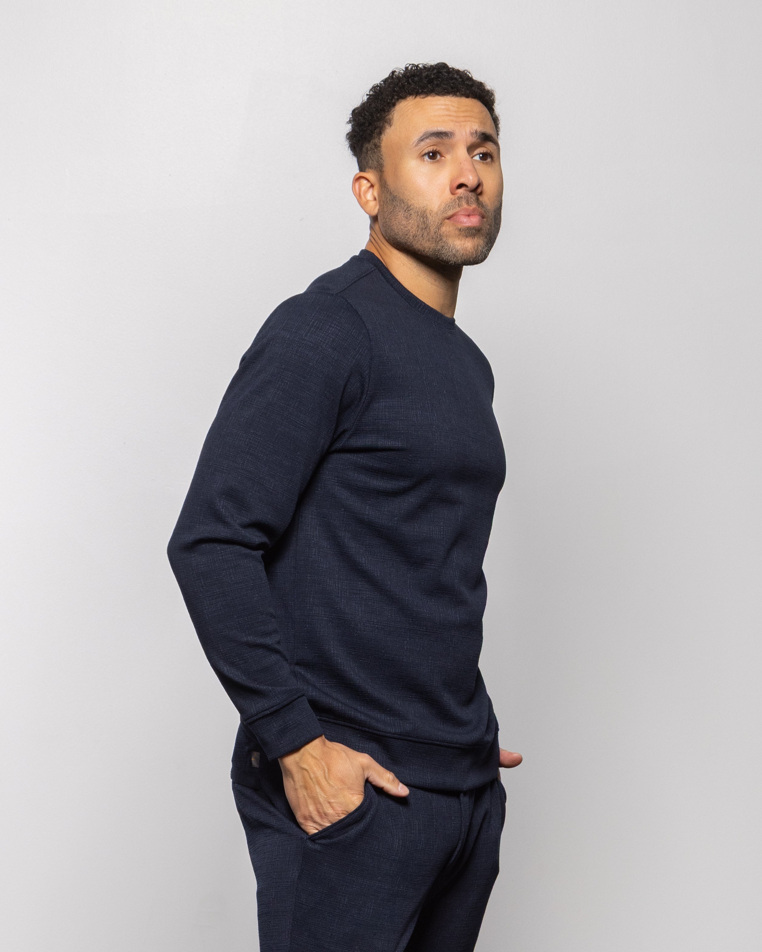 Milan Long Sleeve Crew Indigo Night