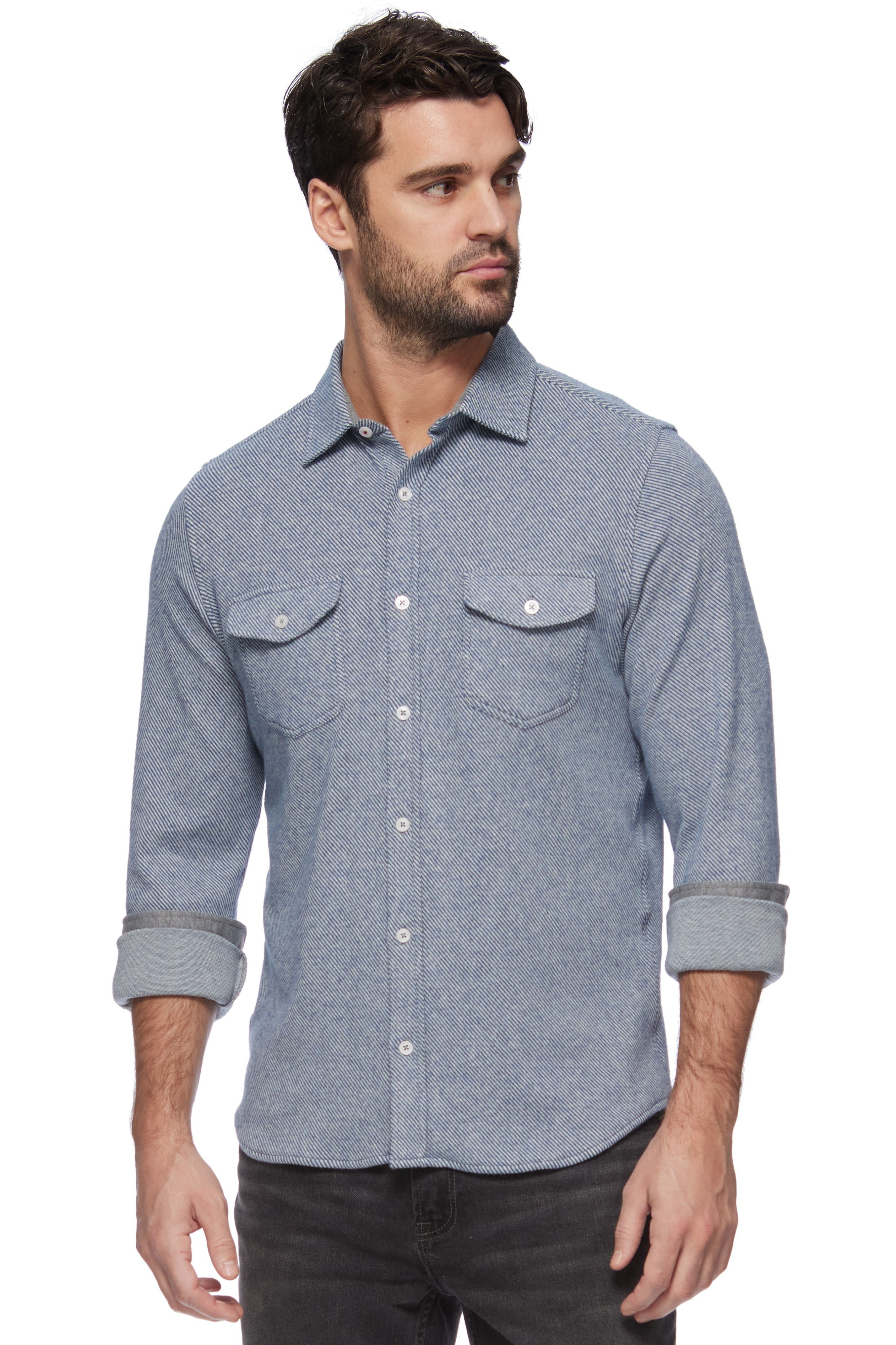Hero Twill Knit Flannel Light Blue