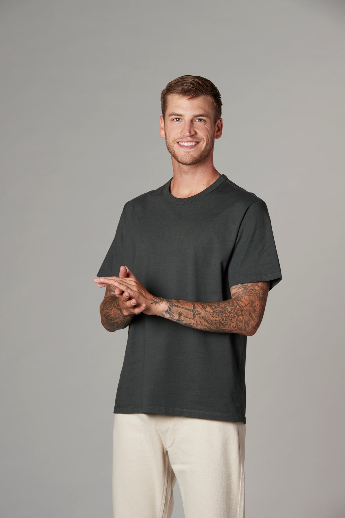 Leo Short Sleeve Crew T in Castleton Green