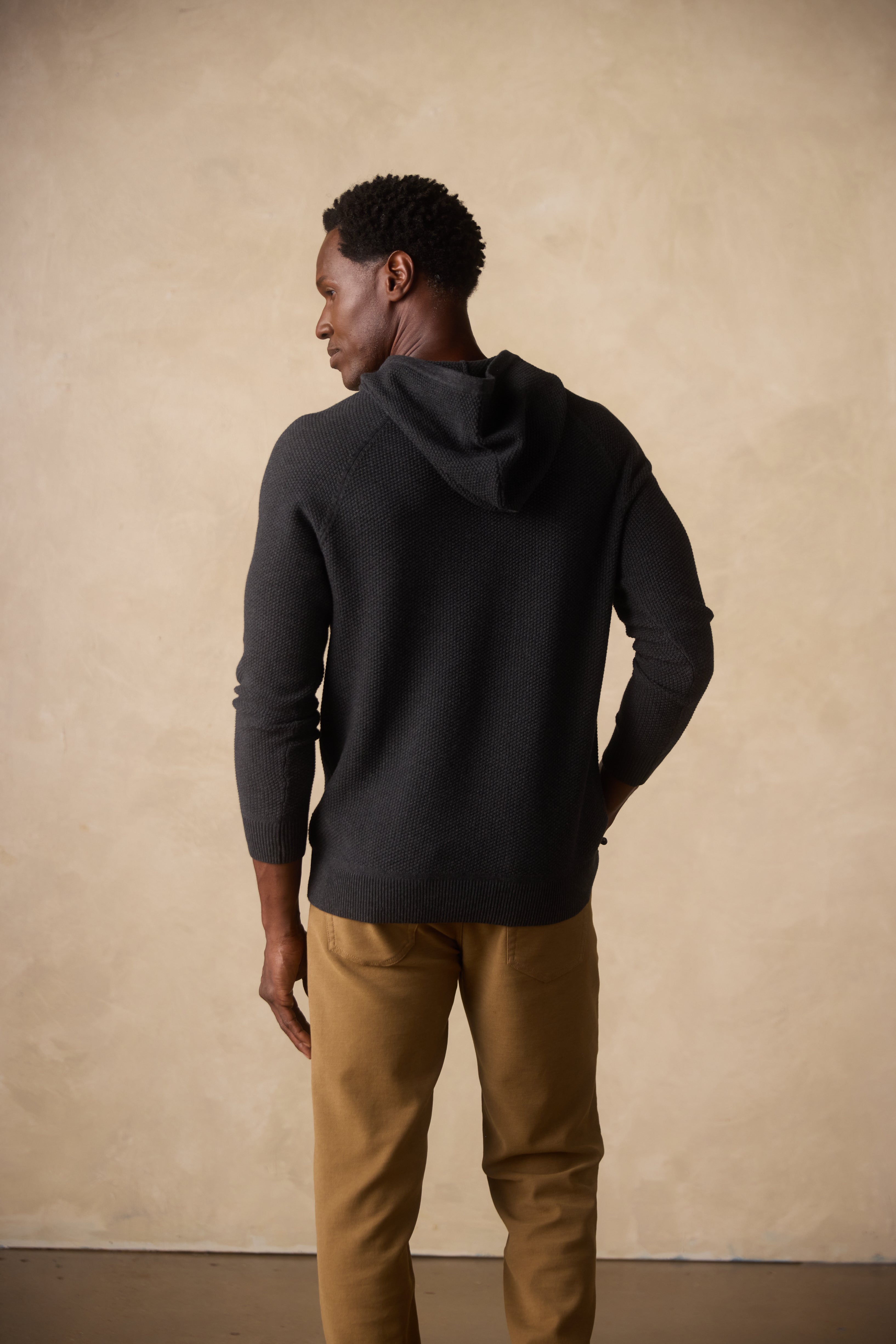 Coolmax Textured Hoodie Charcoal