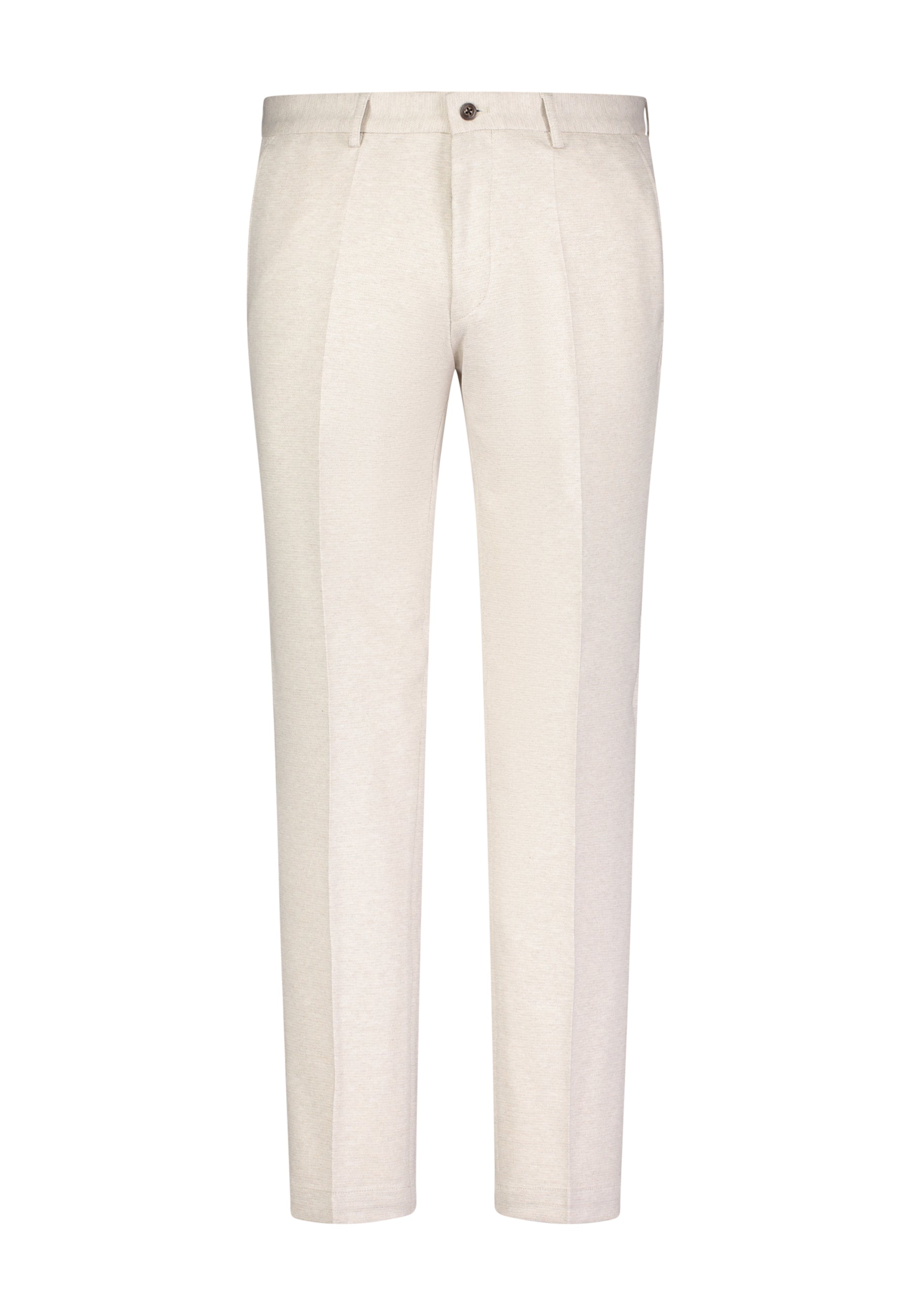 Jersey Structured Classic Trouser Light Brown