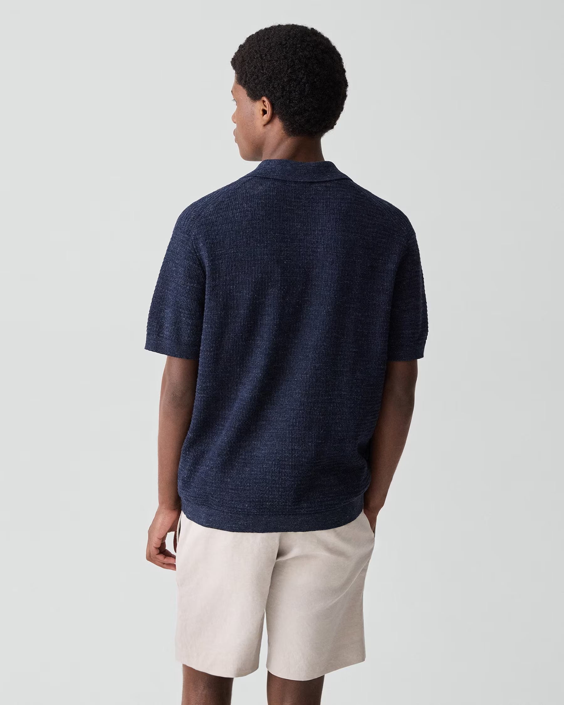 Brenan Polo in Pacific Linen New Baltic