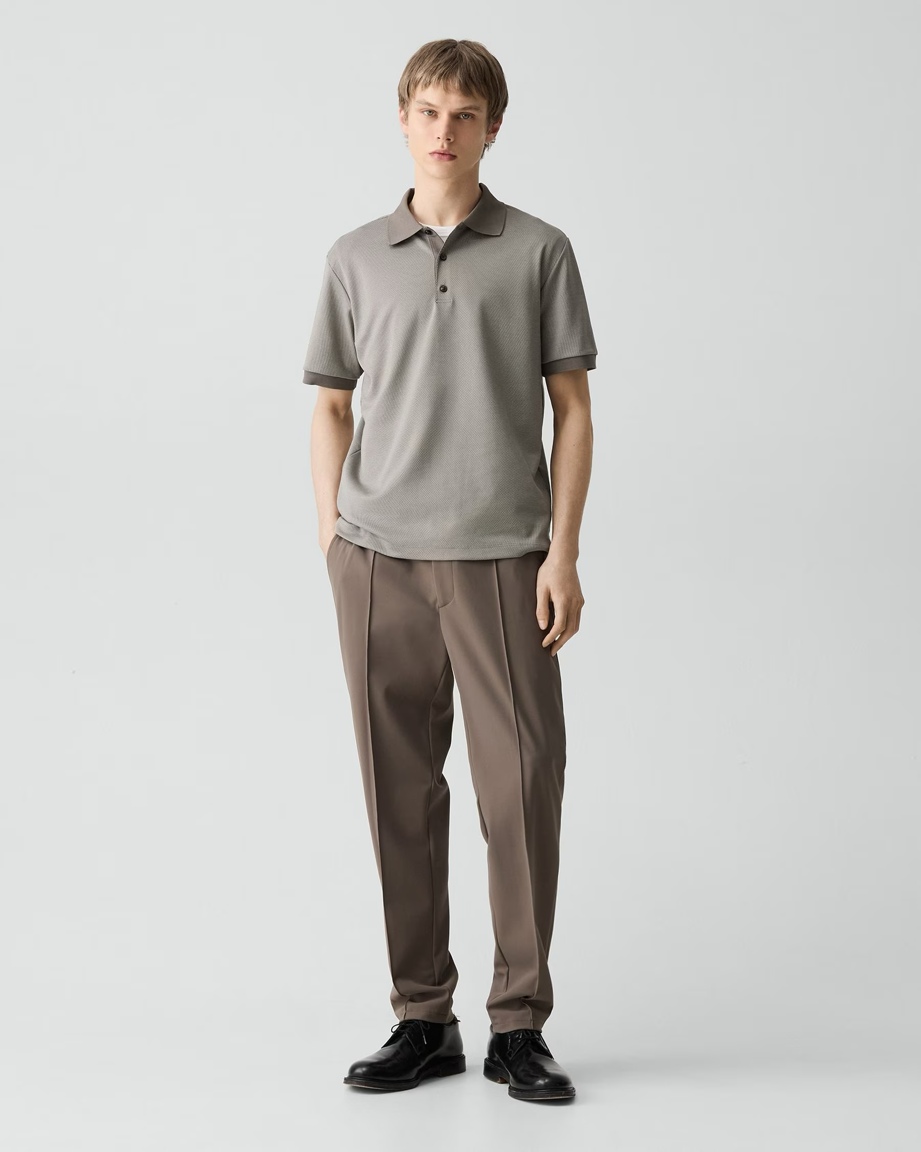 Geo Polo in Jacquard Morel Multi