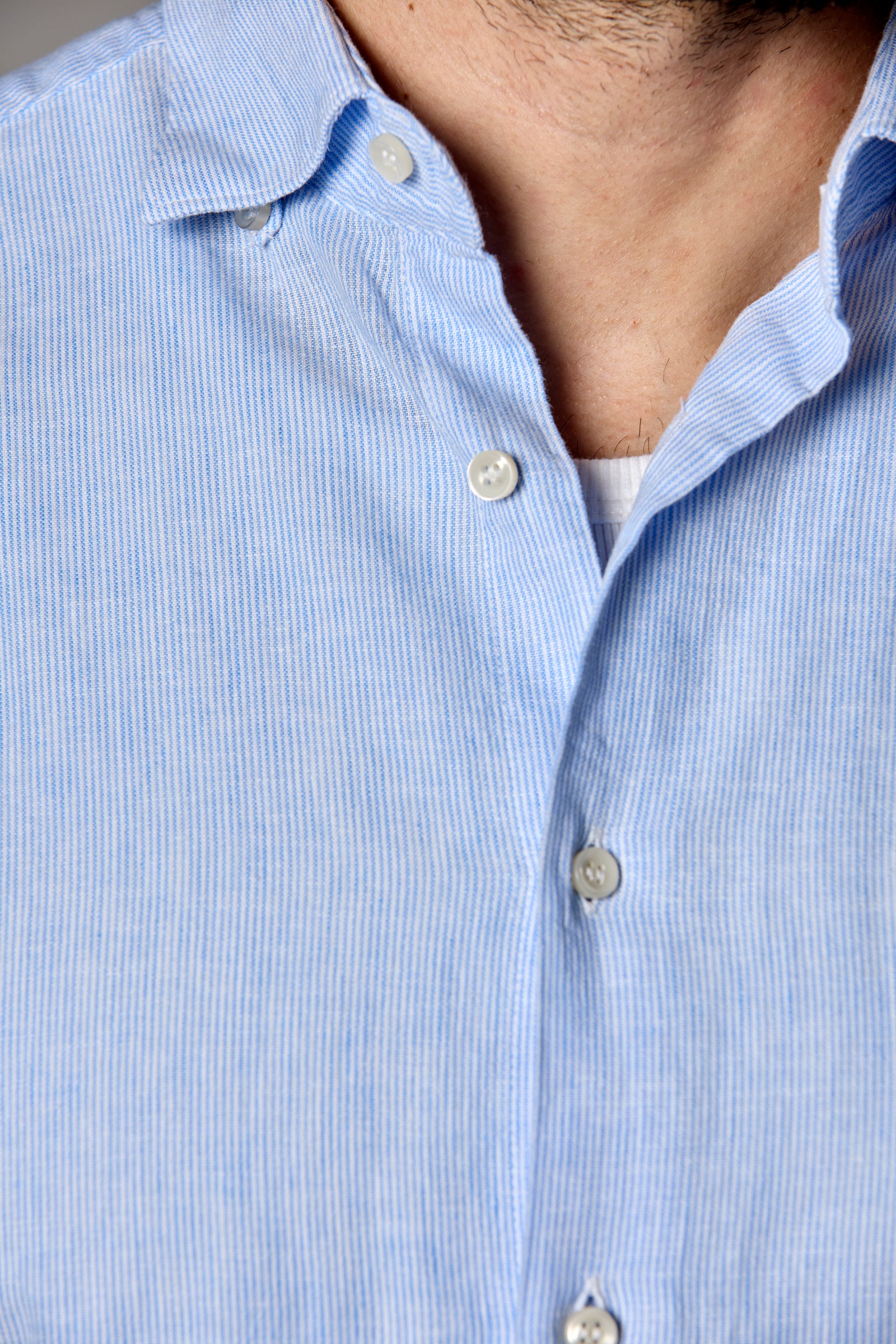 Clay Hidden Button Down Collar Shirt Blue