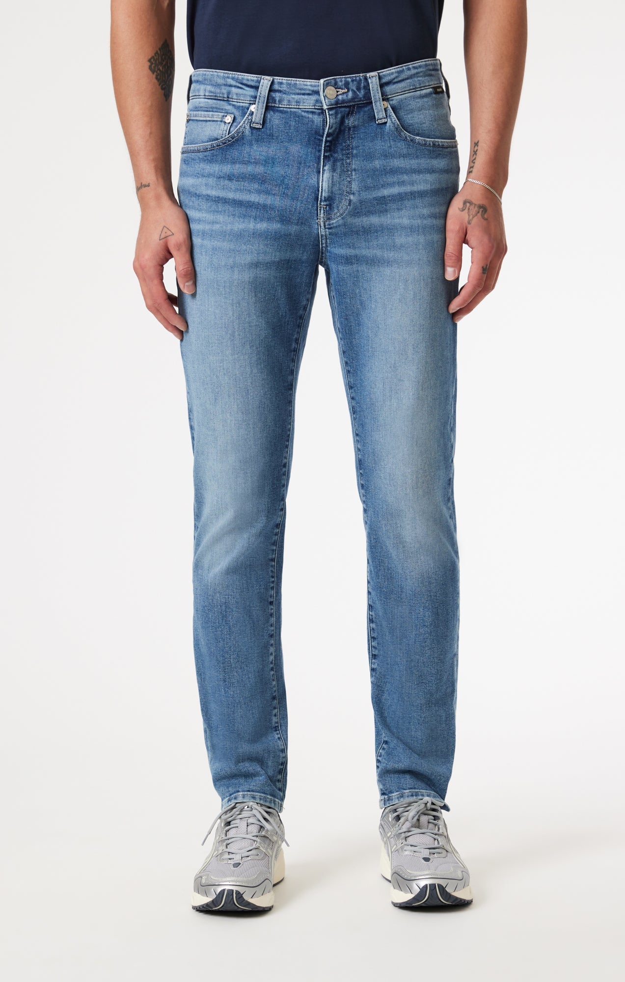 Steve Athletic Fit Jeans Mid Brushed Classic Blue