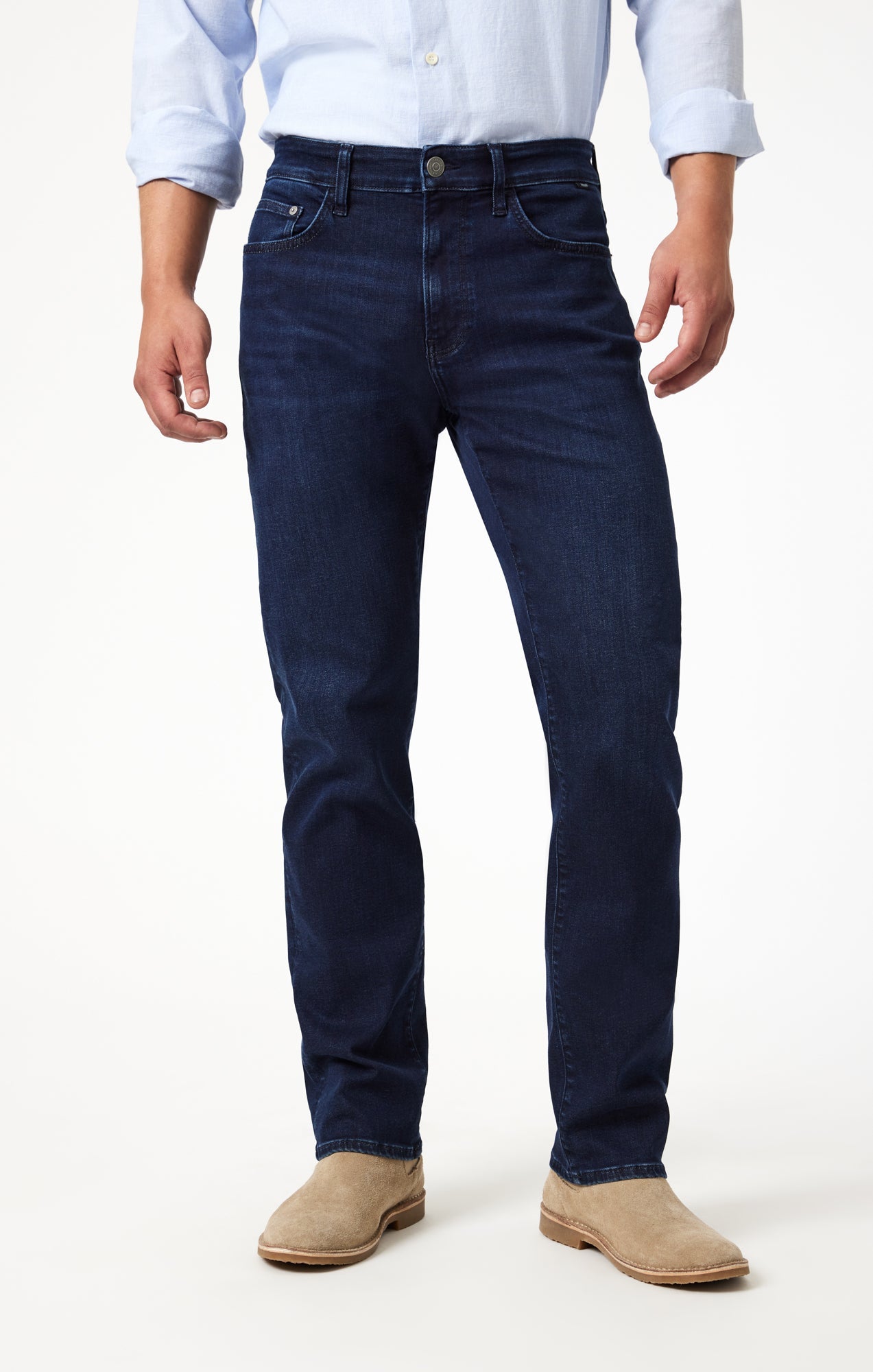 Zach Straight Leg Jeans in Midnight Brushed Supermove