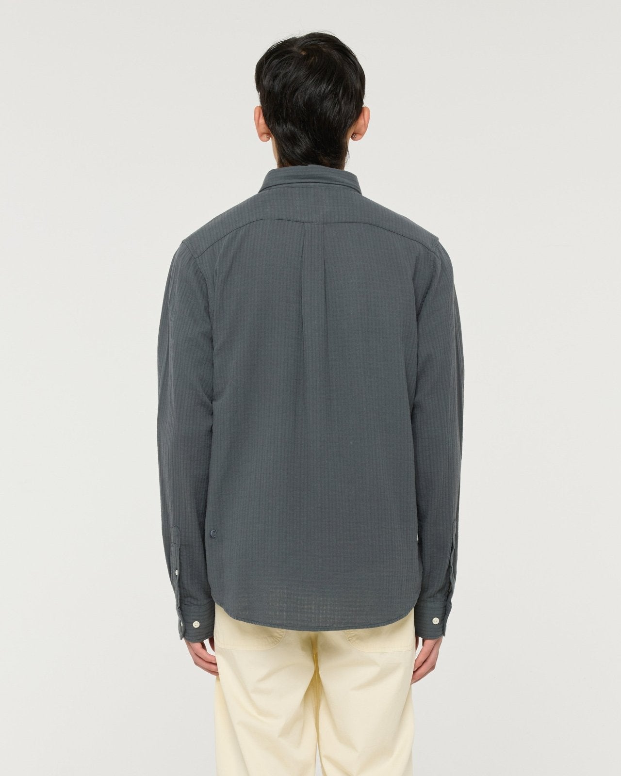 Konga Textured Cotton Shirt Washed Black