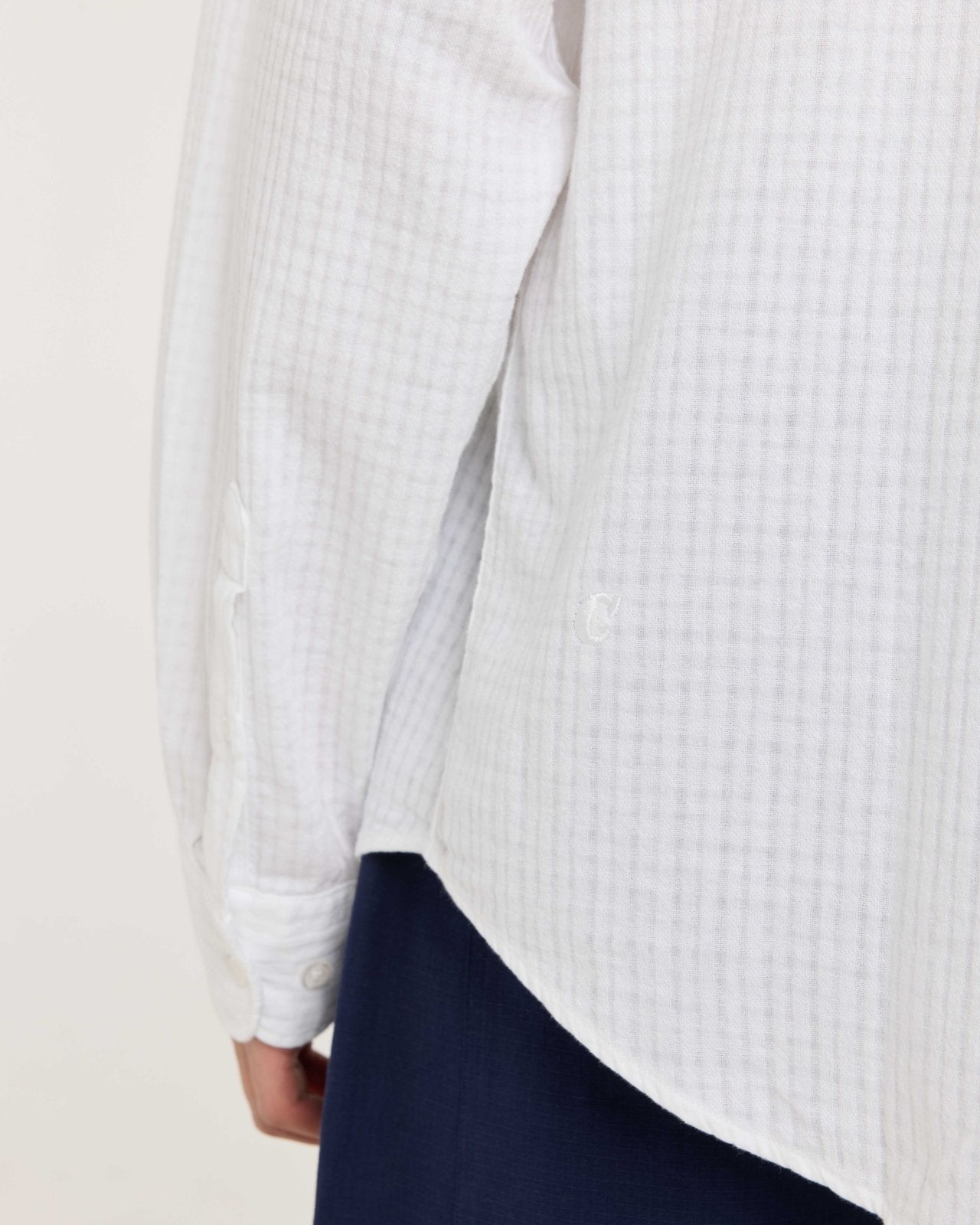 Konga Textured Cotton Shirt White